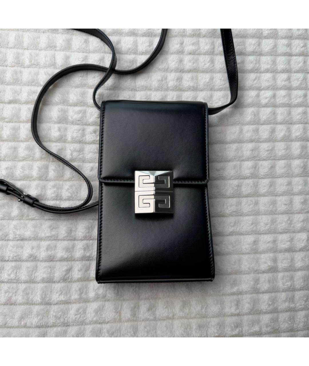 GIVENCHY Черная кожаная сумка на плечо, фото 9