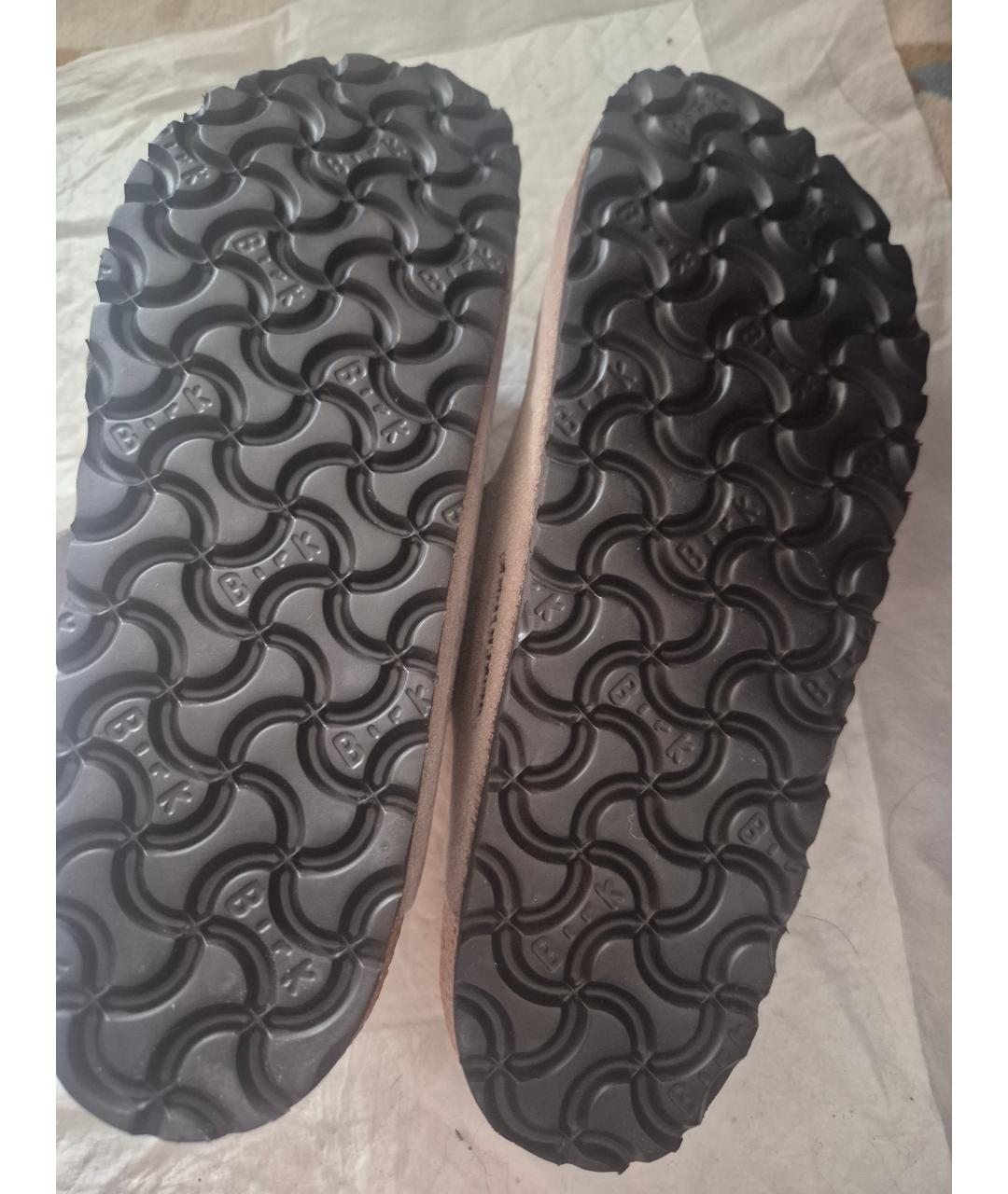 BIRKENSTOCK Серые замшевые сандалии, фото 5