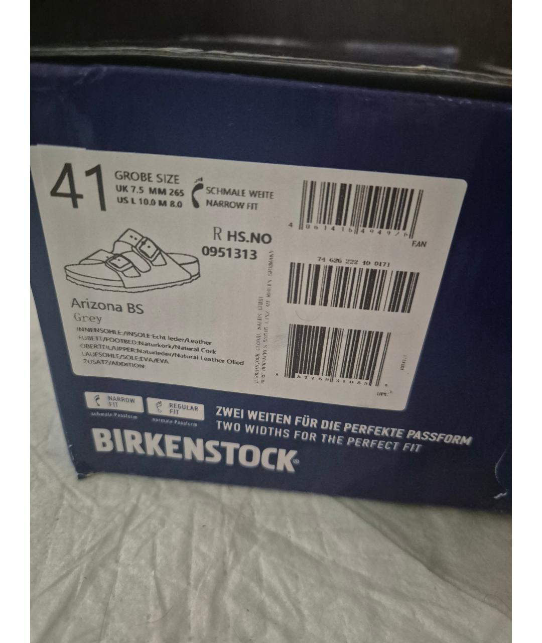 BIRKENSTOCK Серые замшевые сандалии, фото 6