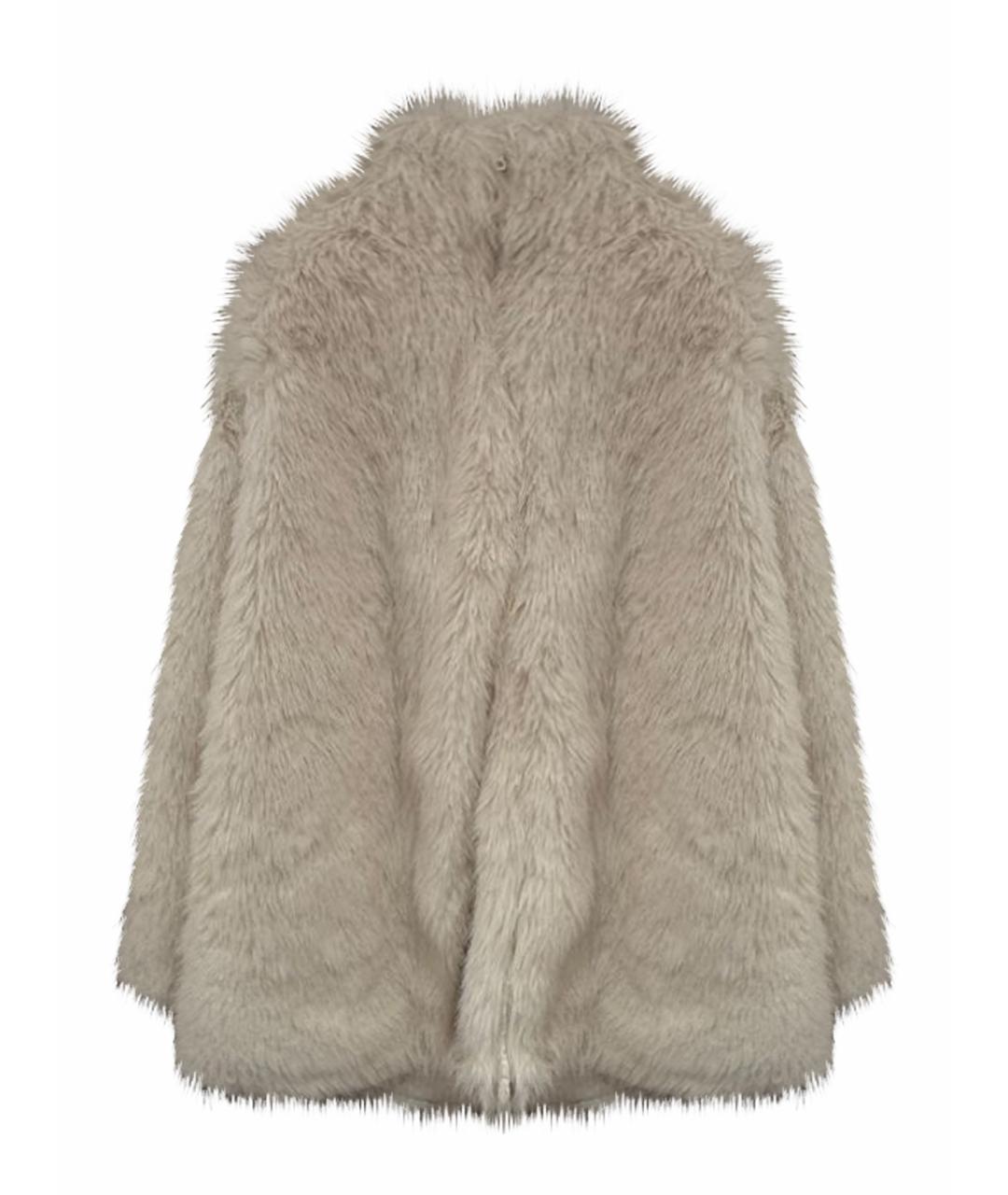BALENCIAGA Белая полиэстеровая шуба, фото 1