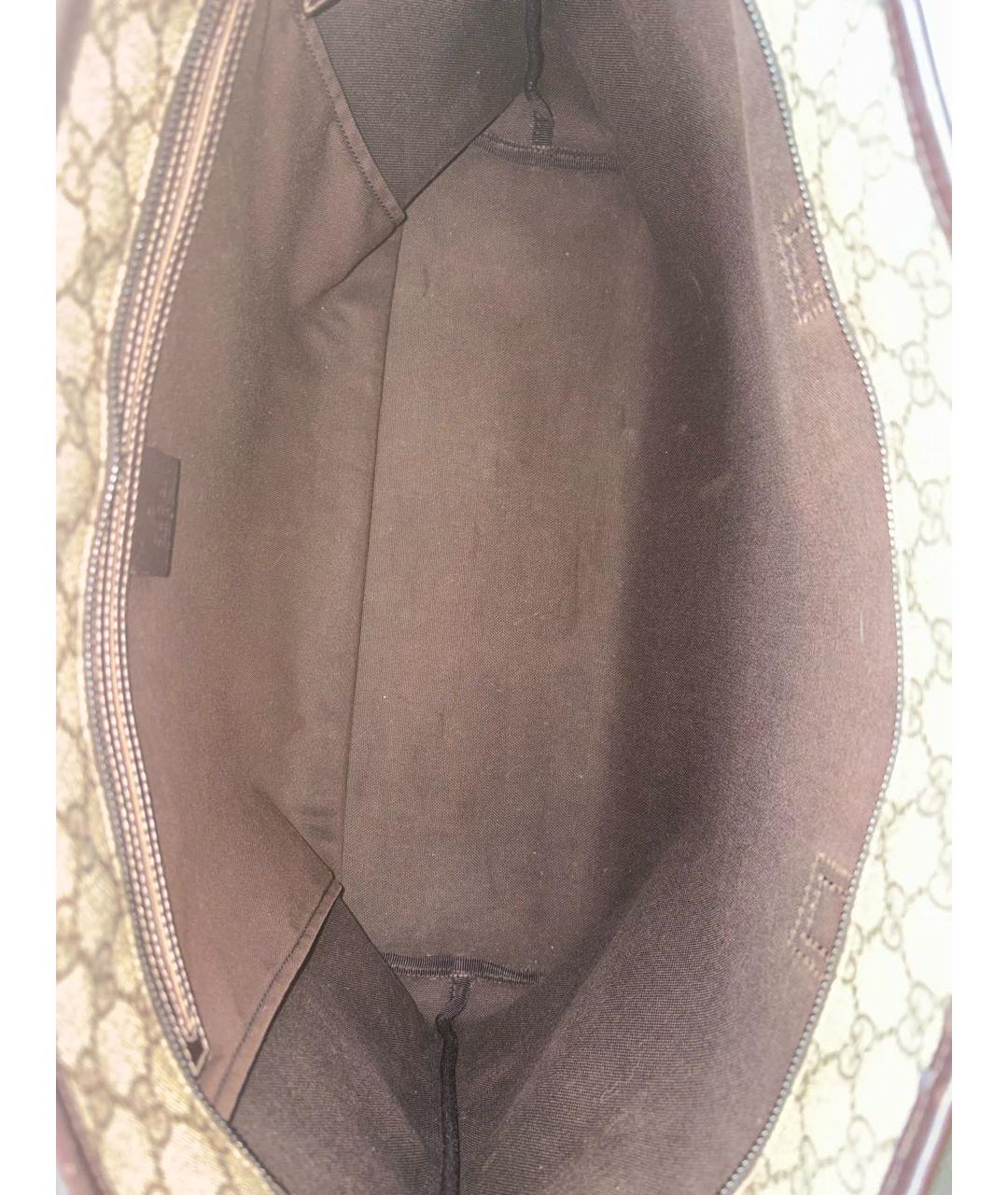 GUCCI Бежевая сумка тоут из канвы, фото 4