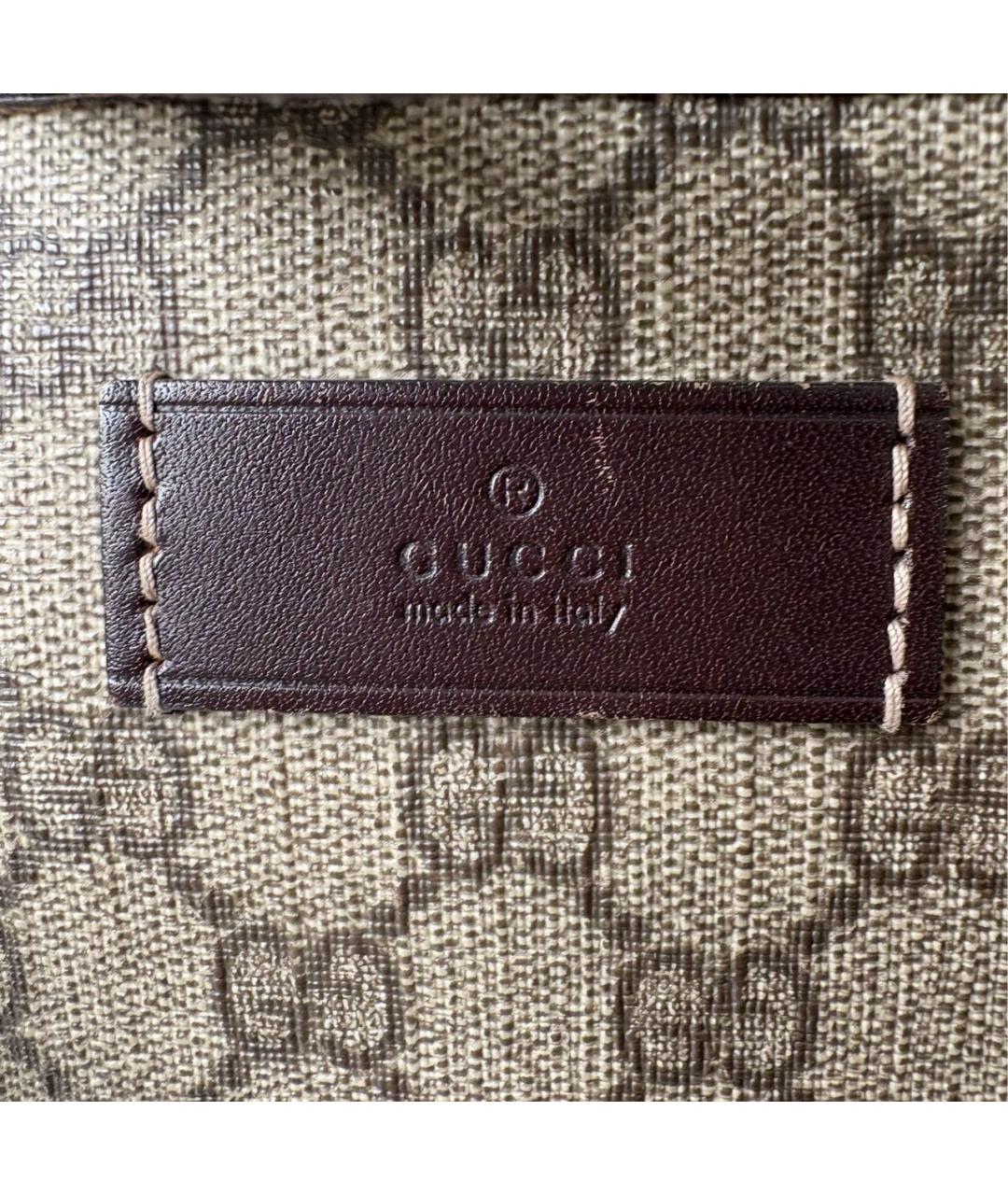 GUCCI Бежевая сумка тоут из канвы, фото 7