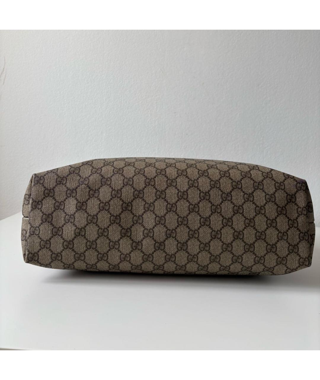 GUCCI Бежевая сумка тоут из канвы, фото 6