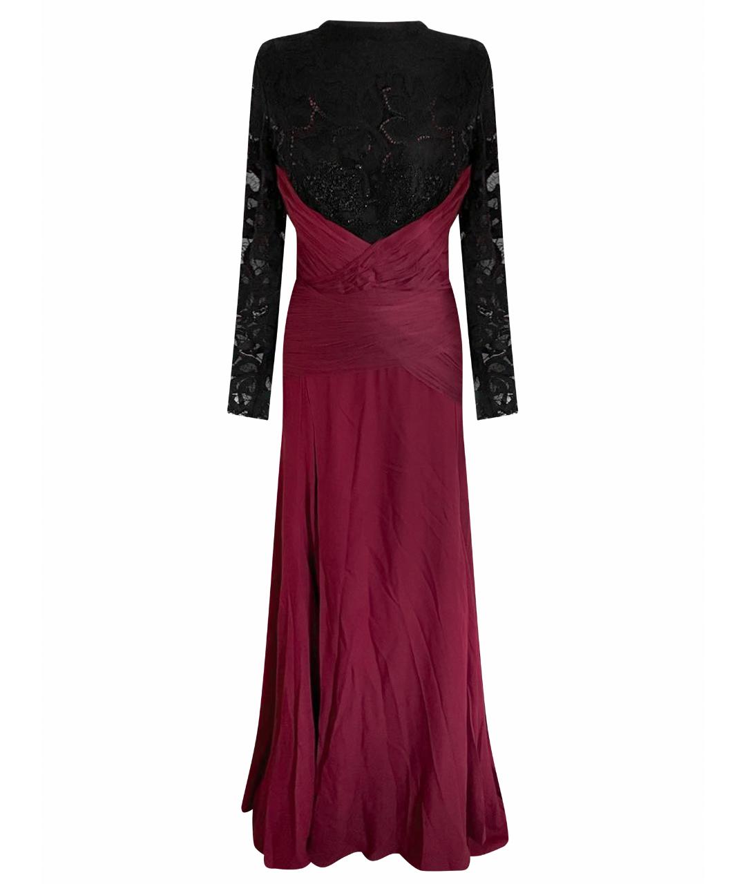 ZUHAIR MURAD Бордовое шелковое вечернее платье, фото 1