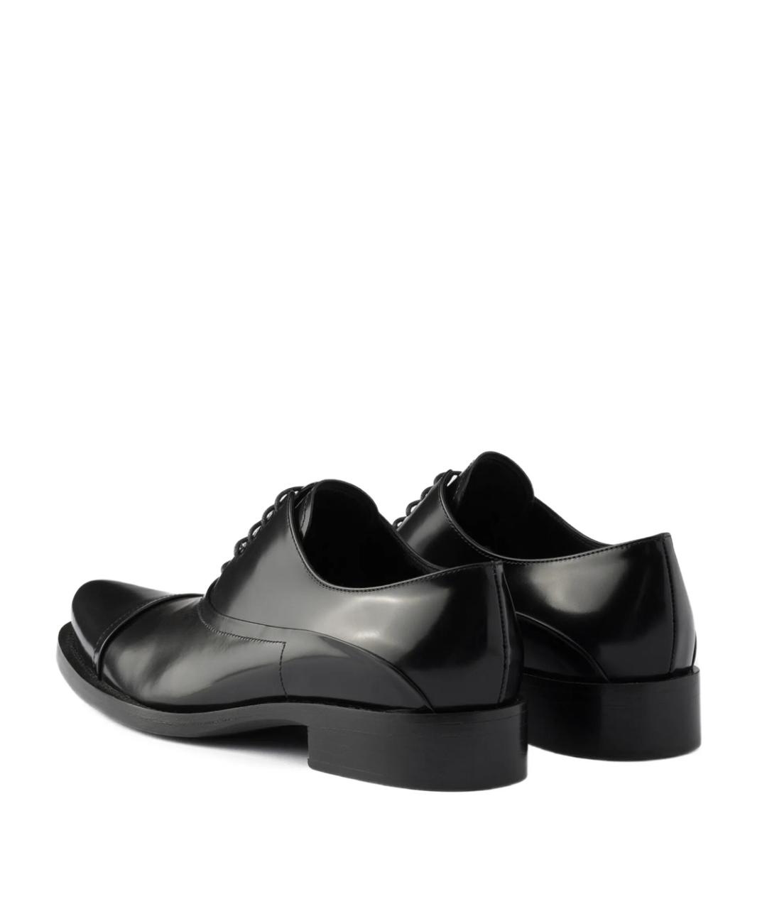 PRADA Черные кожаные ботинки, фото 3