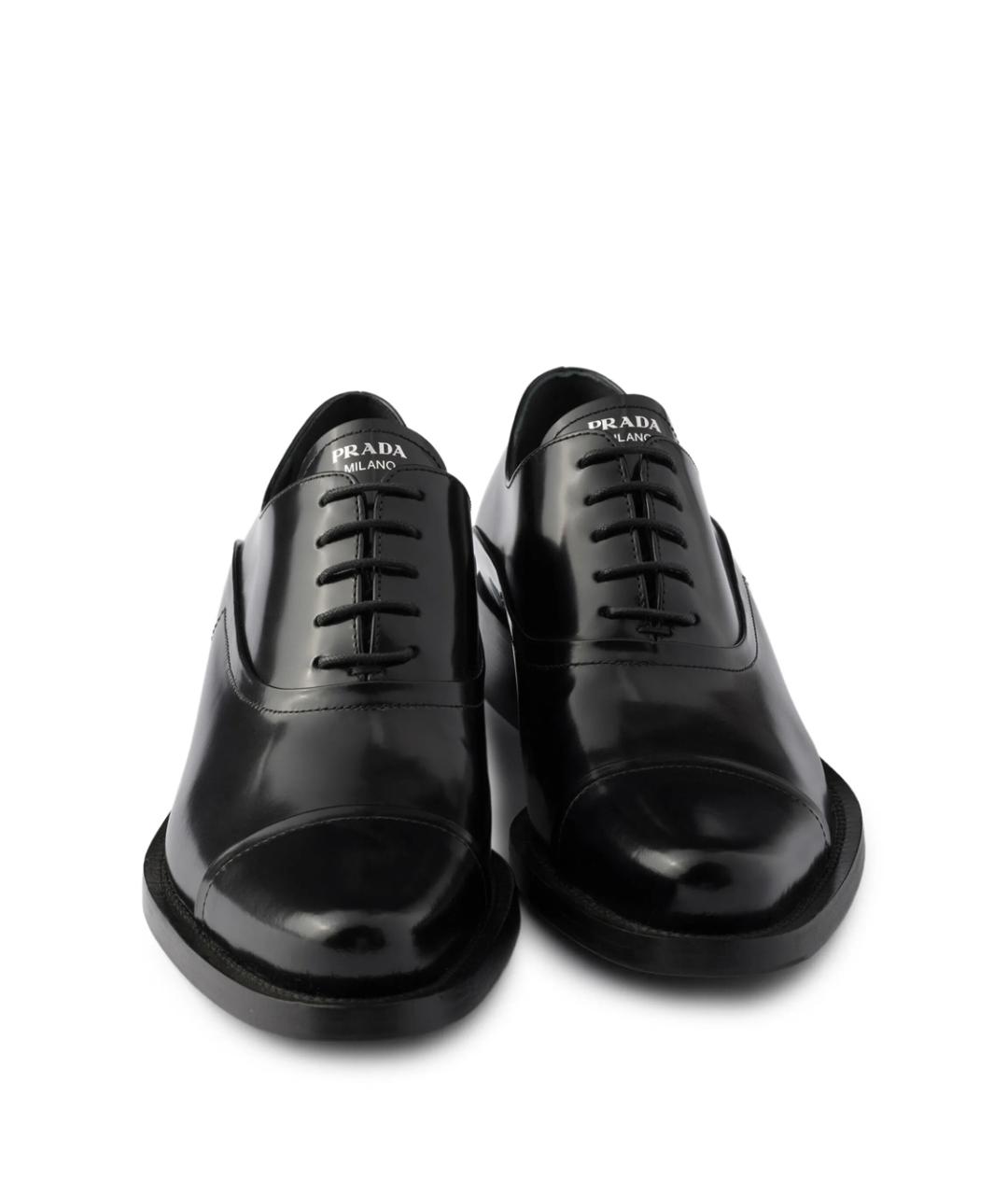 PRADA Черные кожаные ботинки, фото 4