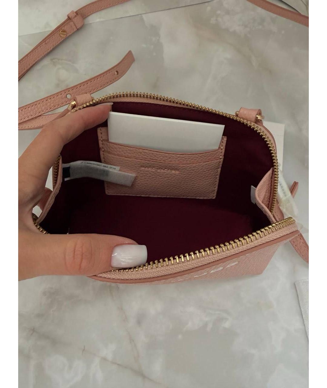 MARC JACOBS Коралловая кожаная сумка через плечо, фото 4