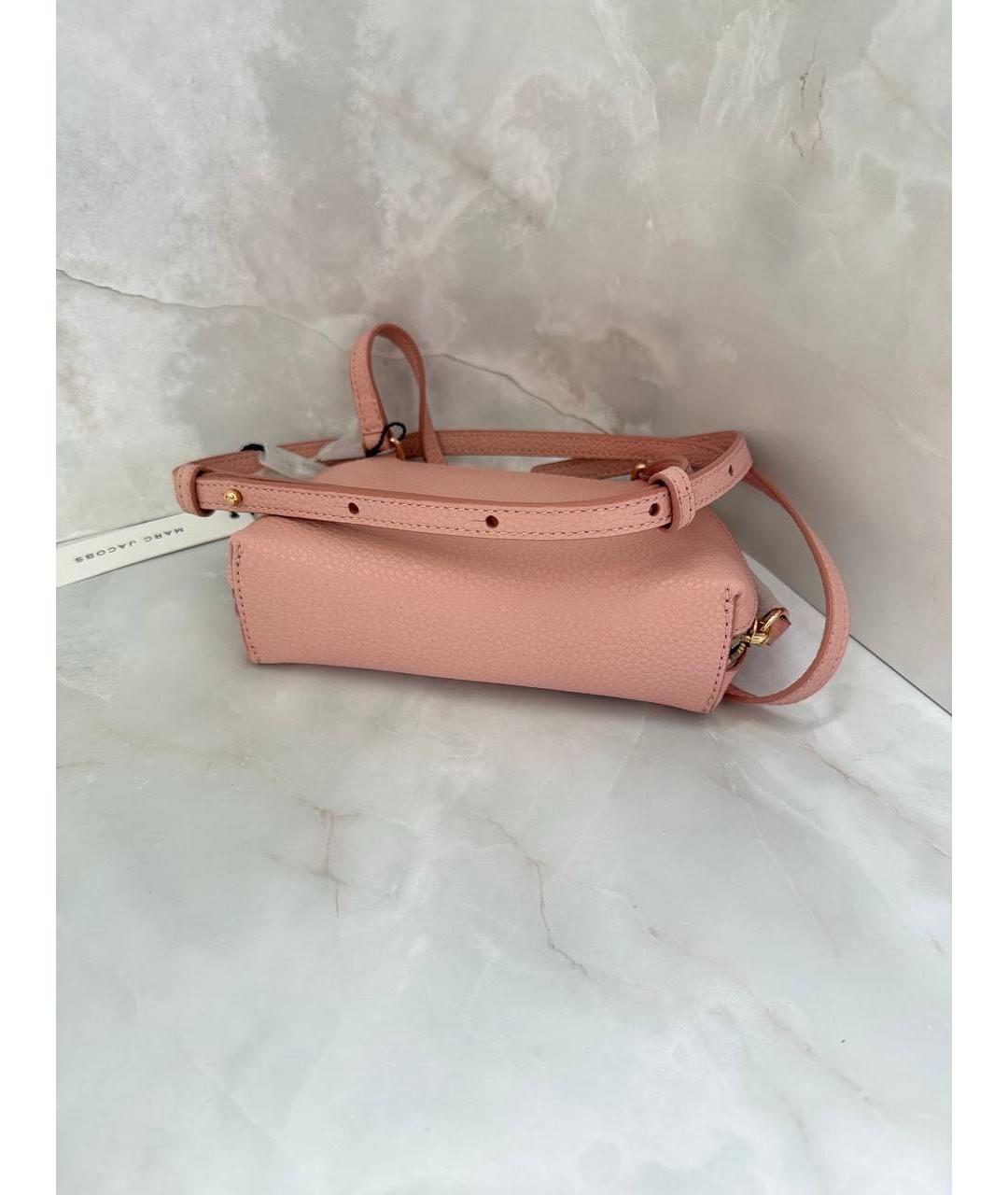 MARC JACOBS Коралловая кожаная сумка через плечо, фото 5