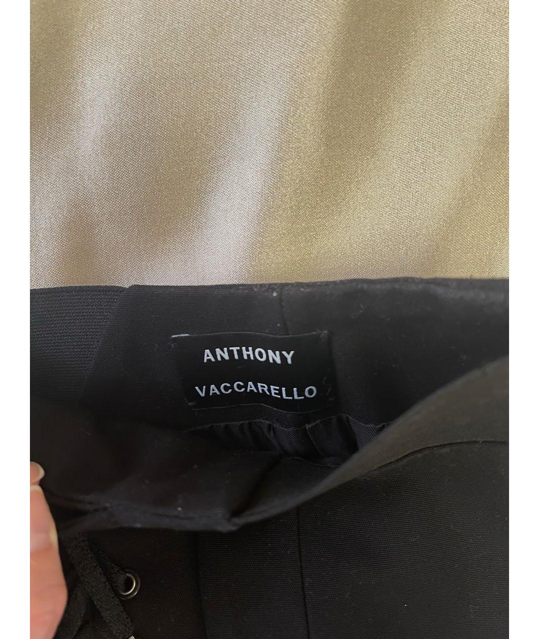 ANTHONY VACCARELLO Черная хлопковая юбка мини, фото 2