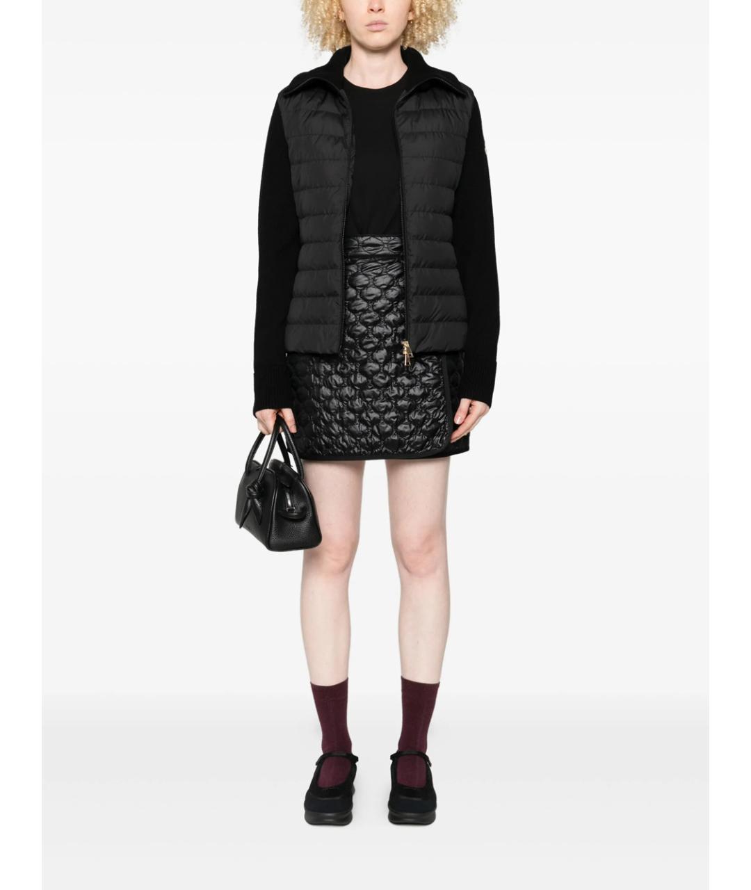 MONCLER Черный шерстяной кардиган, фото 3