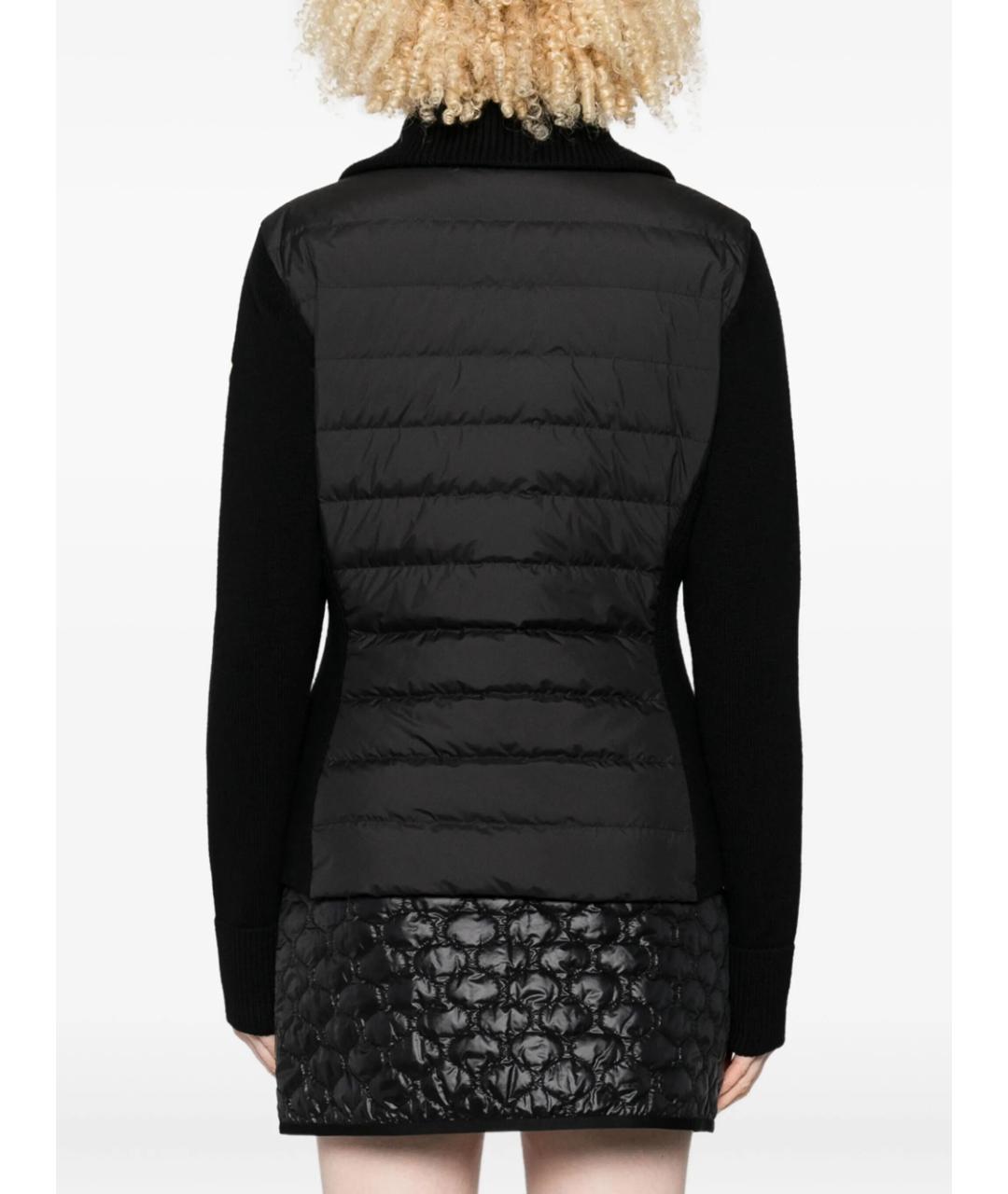 MONCLER Черный шерстяной кардиган, фото 4
