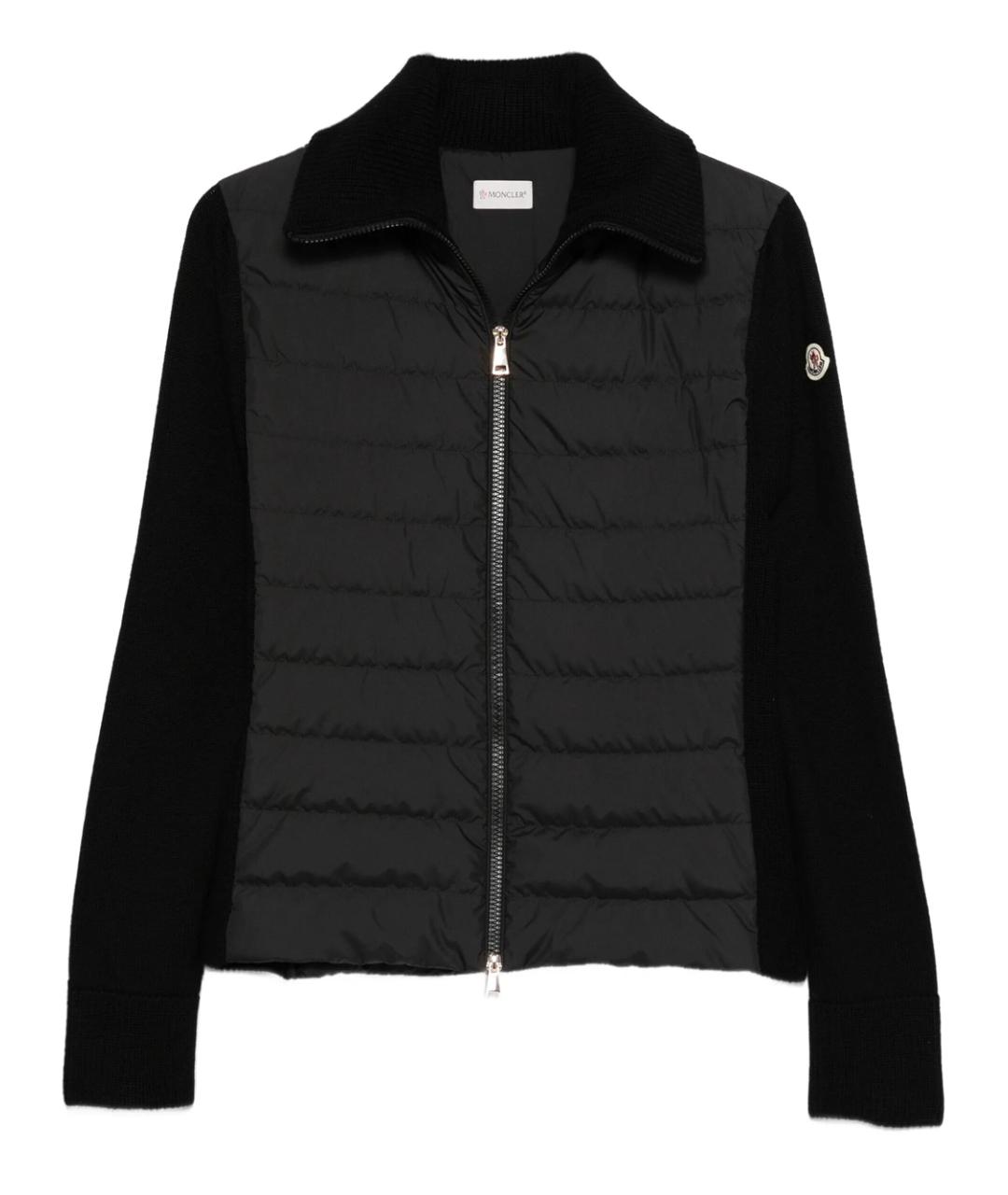 MONCLER Черный шерстяной кардиган, фото 1