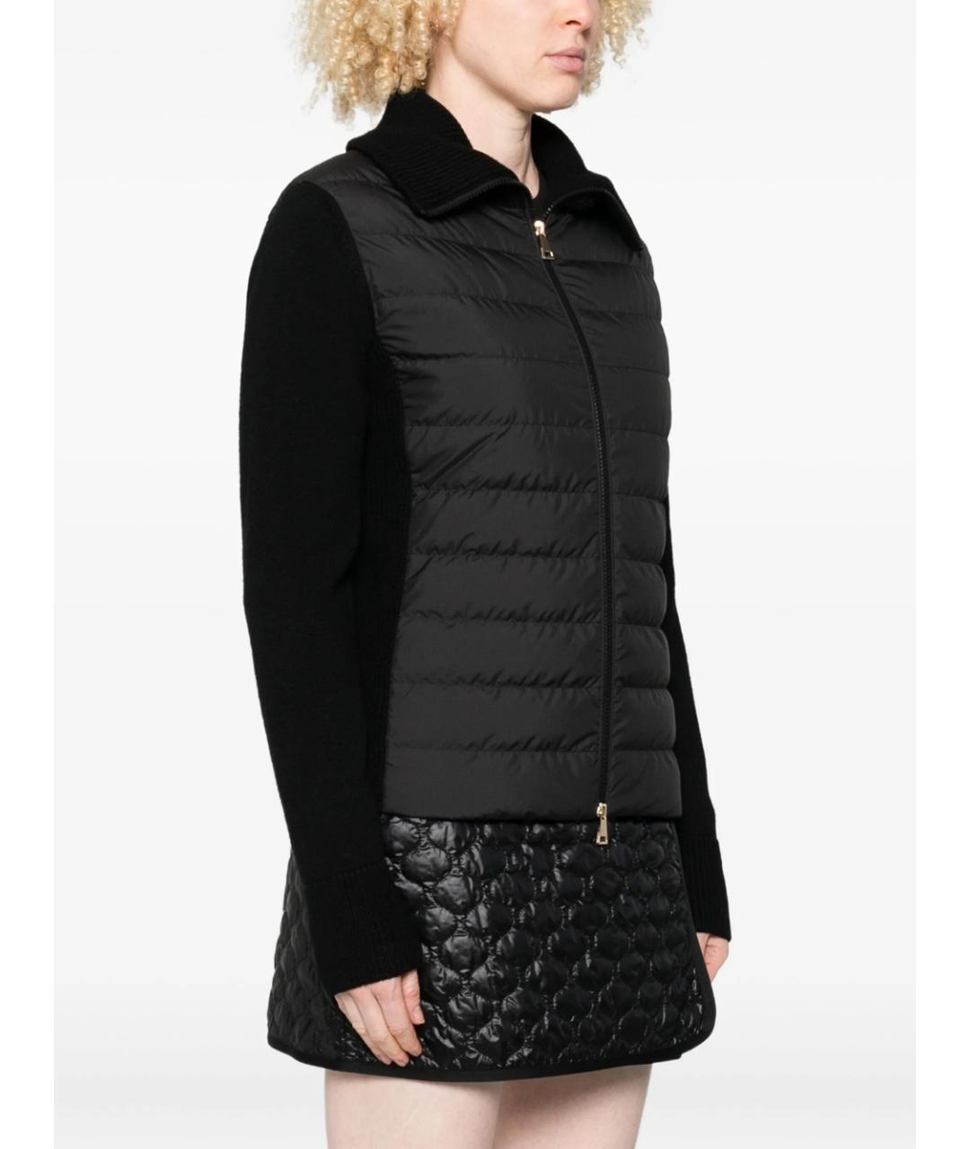 MONCLER Черный шерстяной кардиган, фото 2