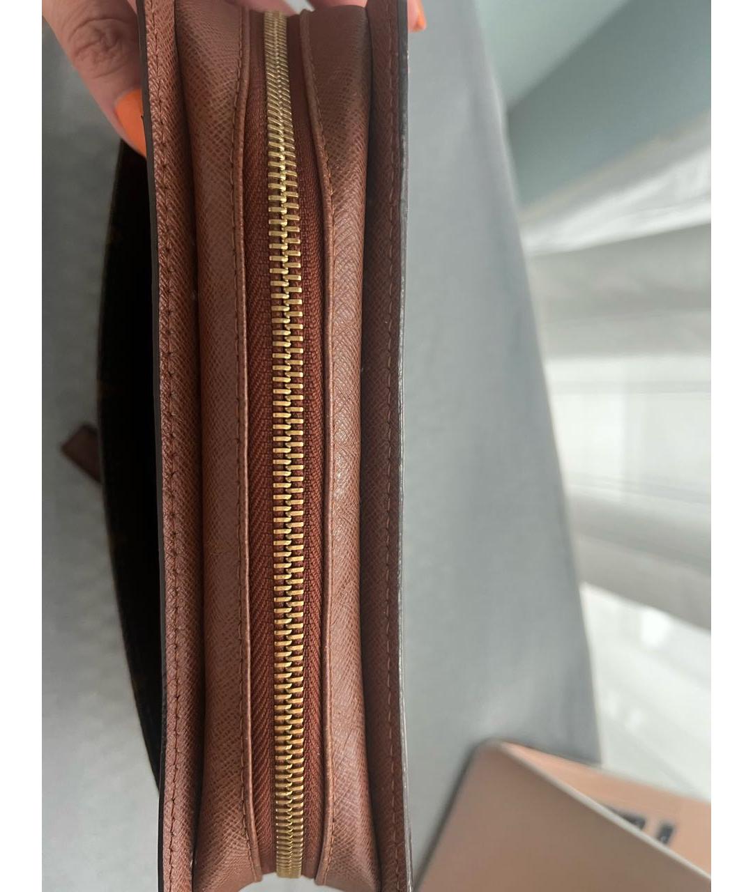 LOUIS VUITTON Коричневая барсетка из канвы, фото 5