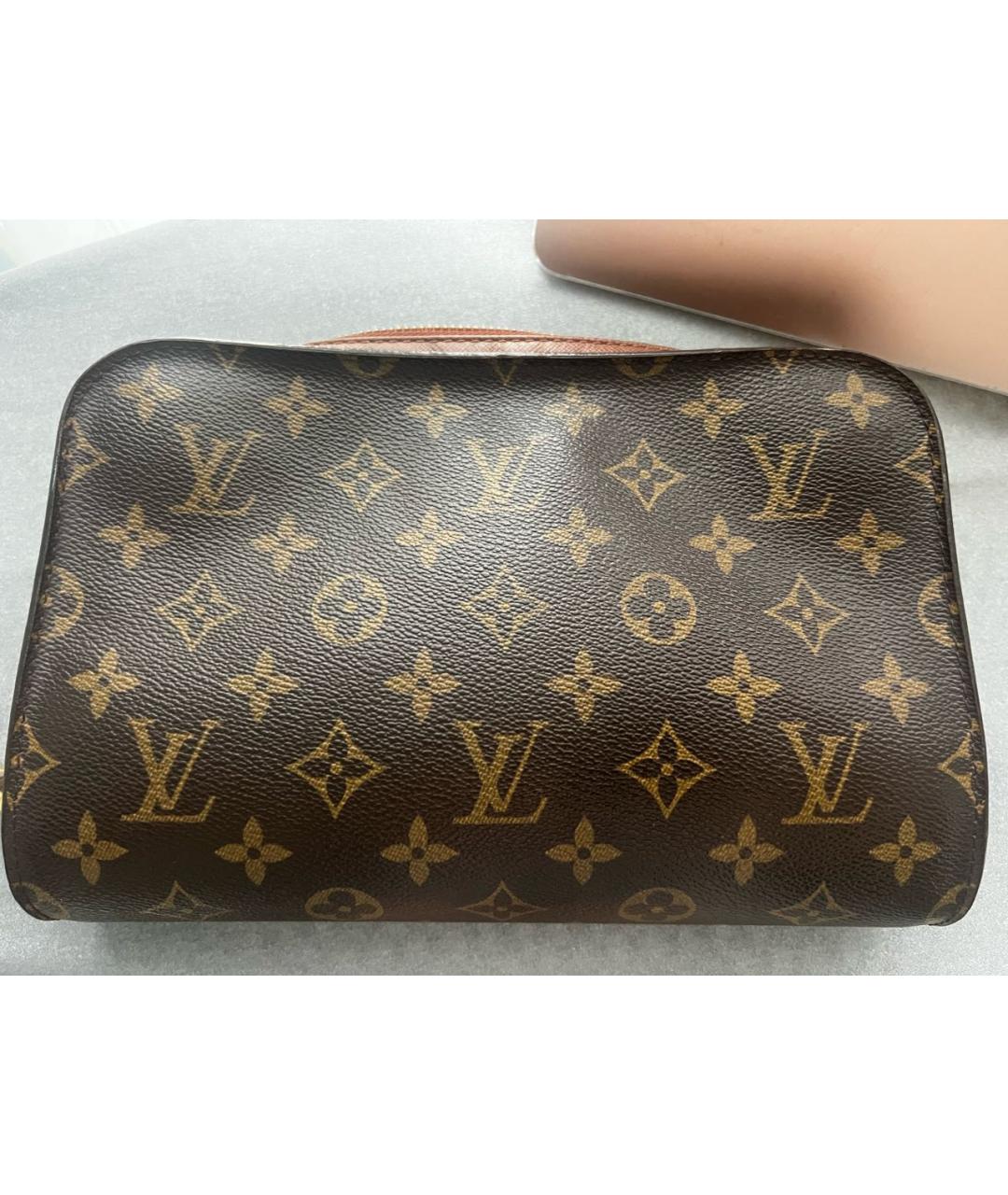 LOUIS VUITTON Коричневая барсетка из канвы, фото 3