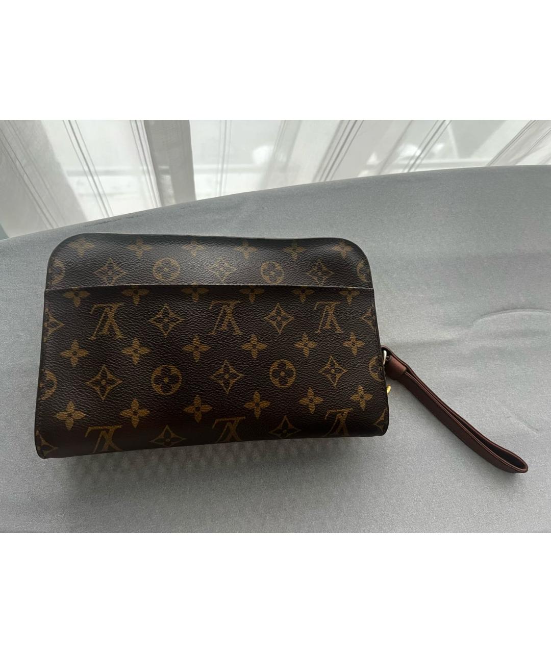 LOUIS VUITTON Коричневая барсетка из канвы, фото 7