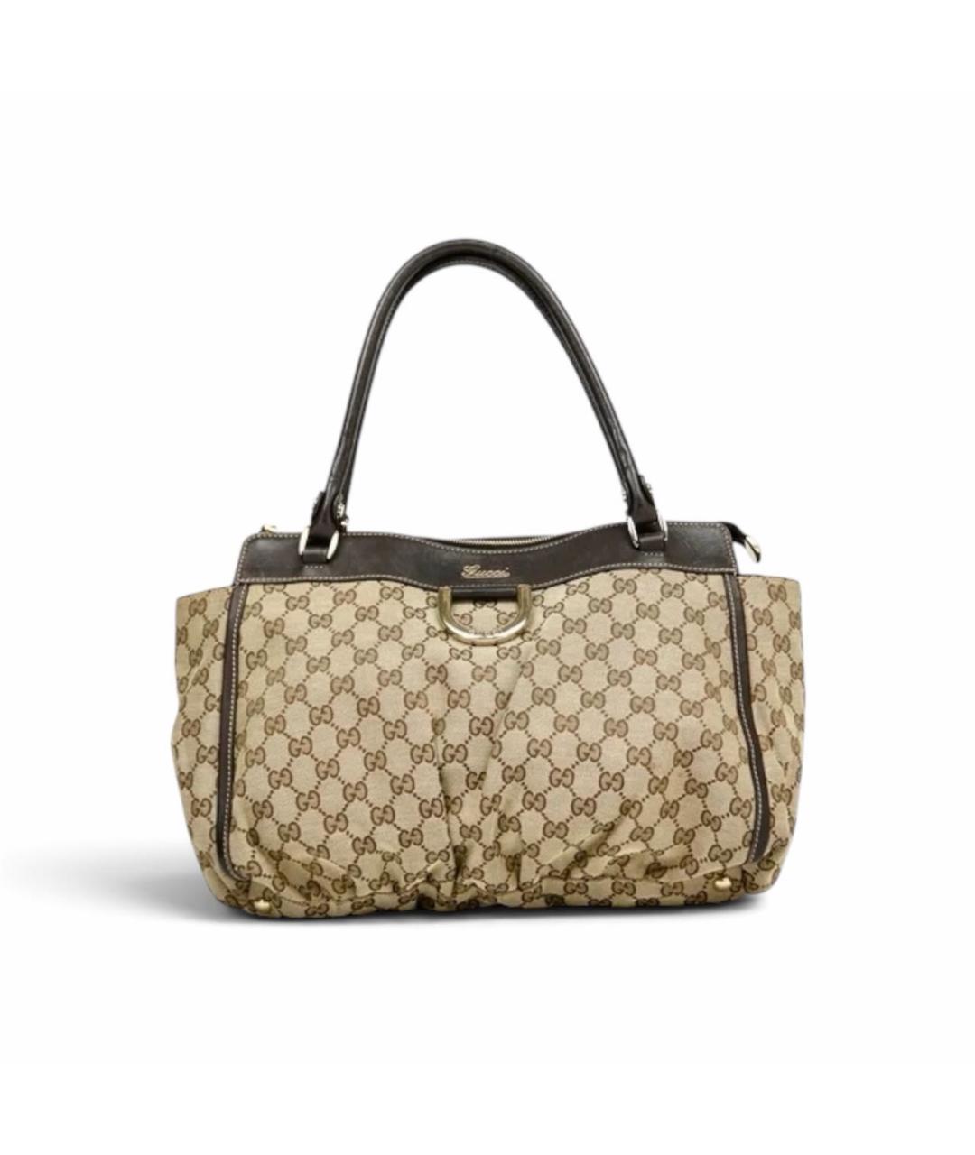 GUCCI Бежевая тканевая сумка тоут, фото 8