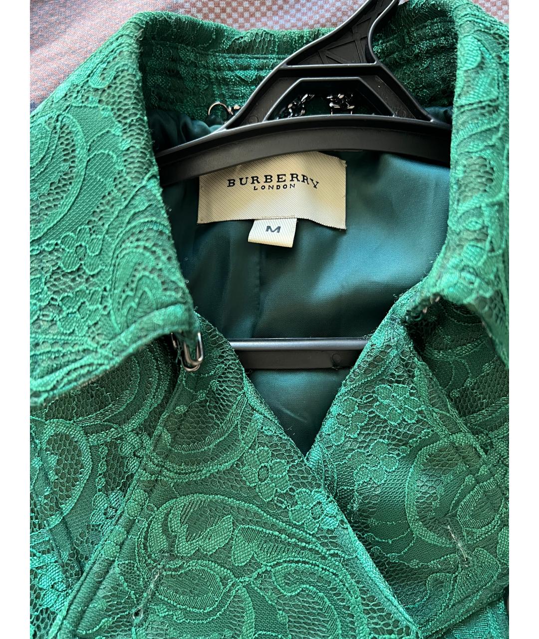 BURBERRY Зеленый тренч/плащ, фото 2