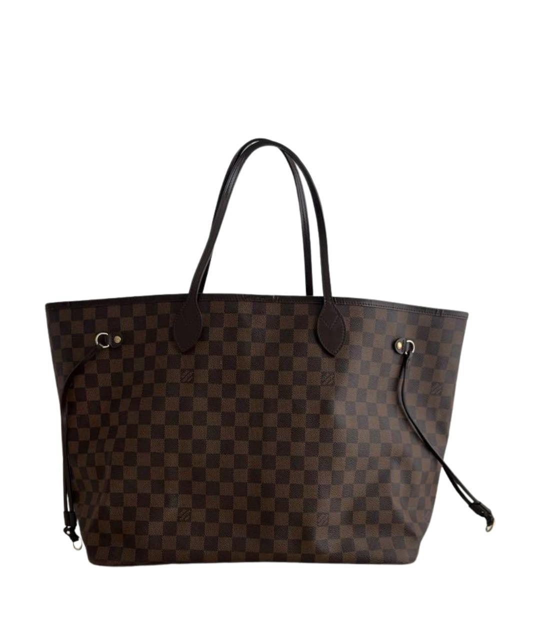 LOUIS VUITTON Коричневая сумка тоут из канвы, фото 1