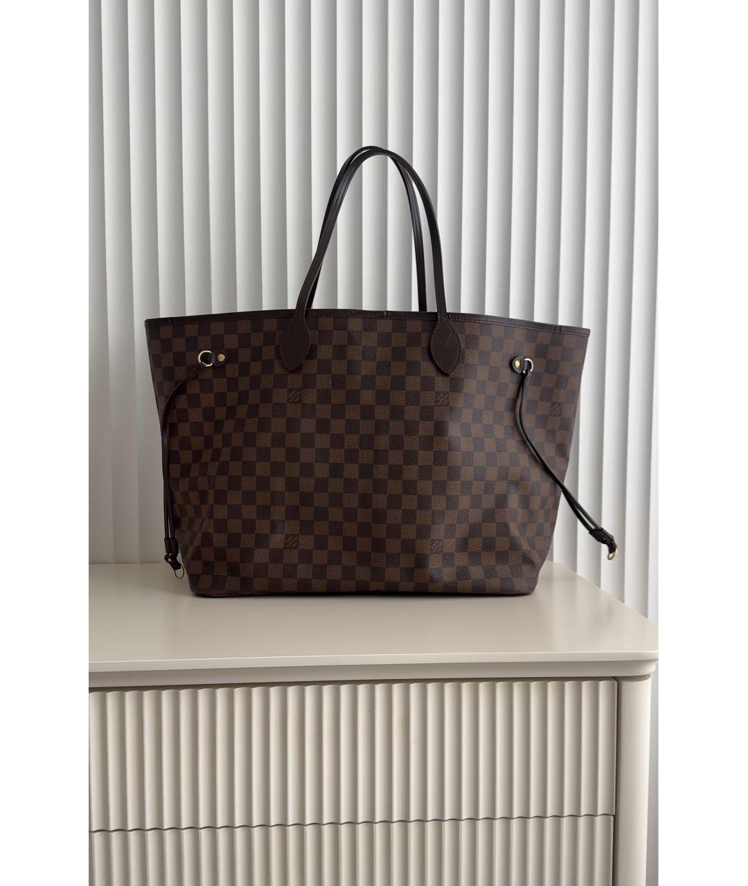 LOUIS VUITTON Коричневая сумка тоут из канвы, фото 9