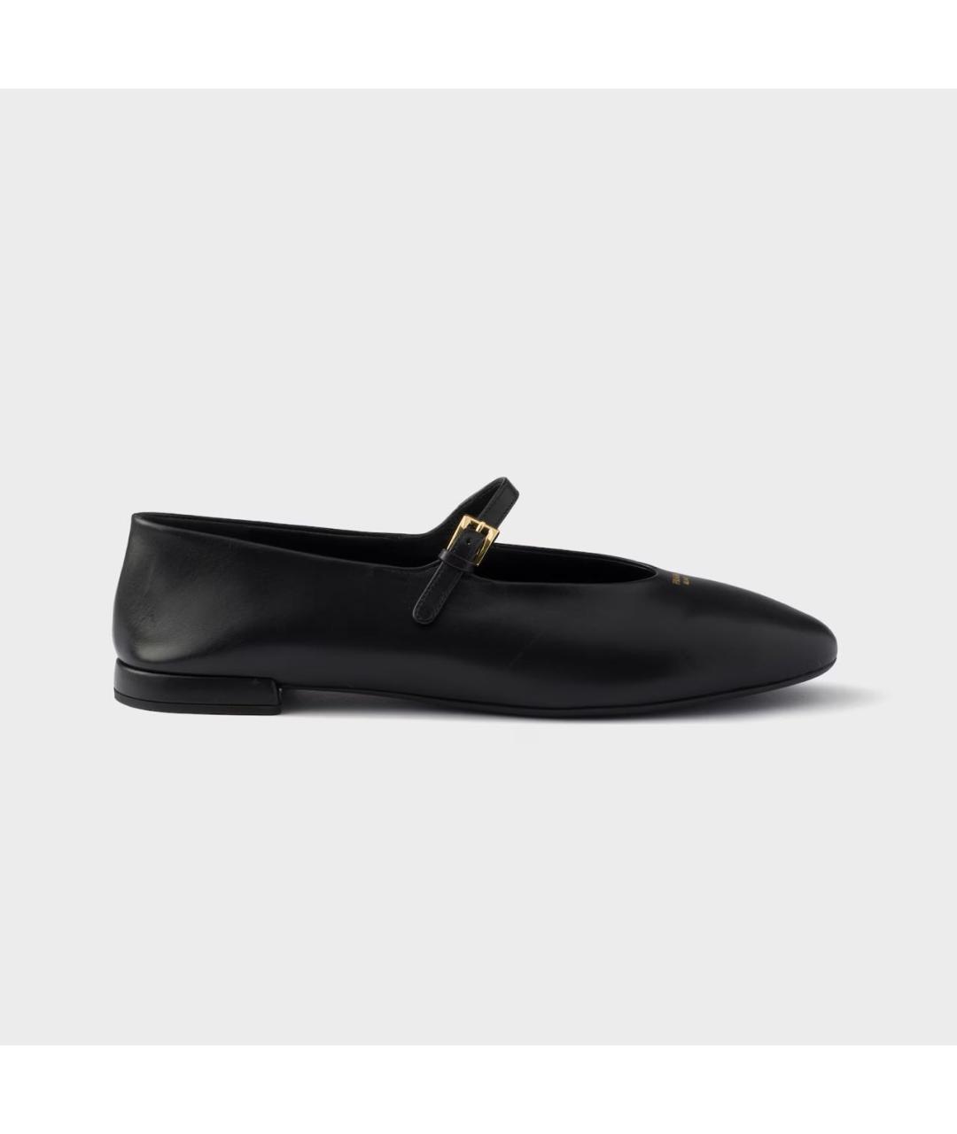 PRADA Черные кожаные балетки, фото 7