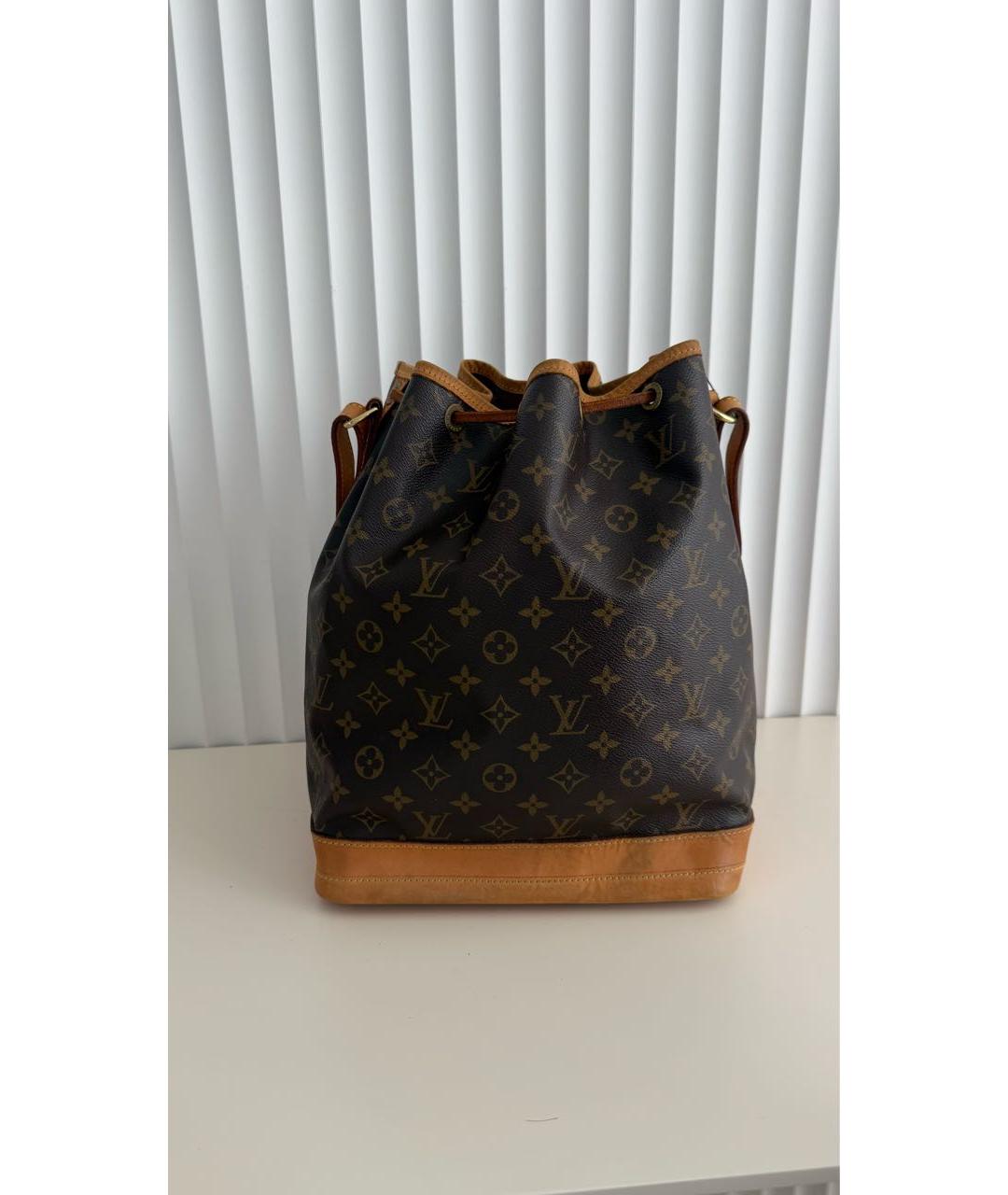 LOUIS VUITTON Коричневая кожаная сумка через плечо, фото 3