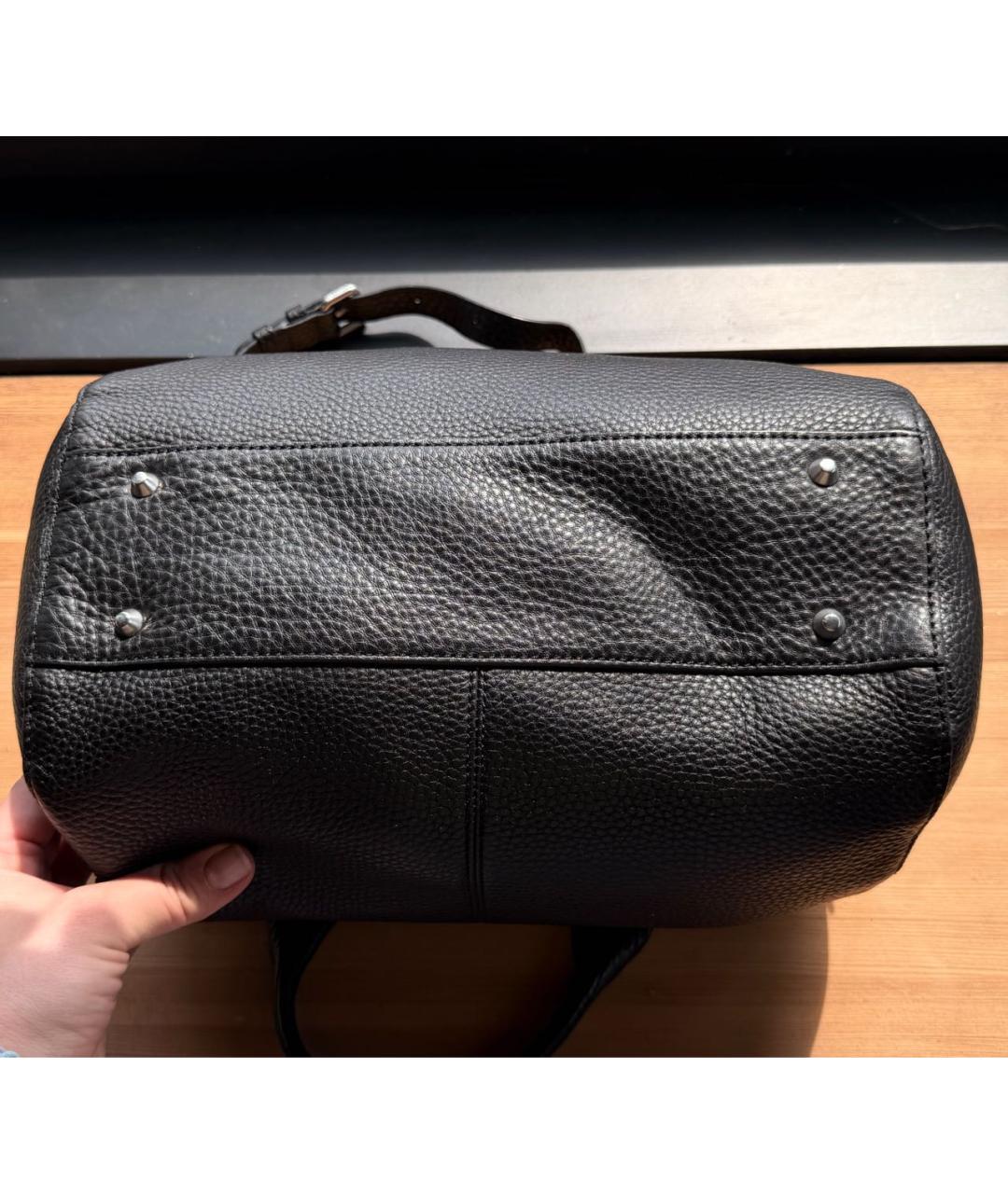 DKNY Черная кожаная сумка тоут, фото 3