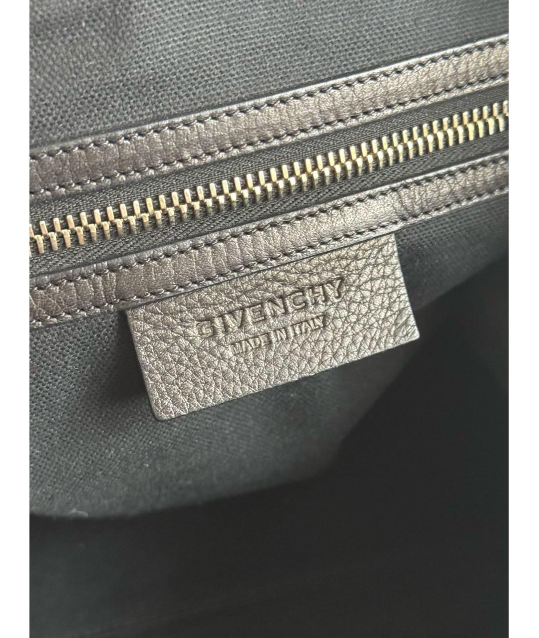 GIVENCHY Черная кожаная сумка с короткими ручками, фото 5