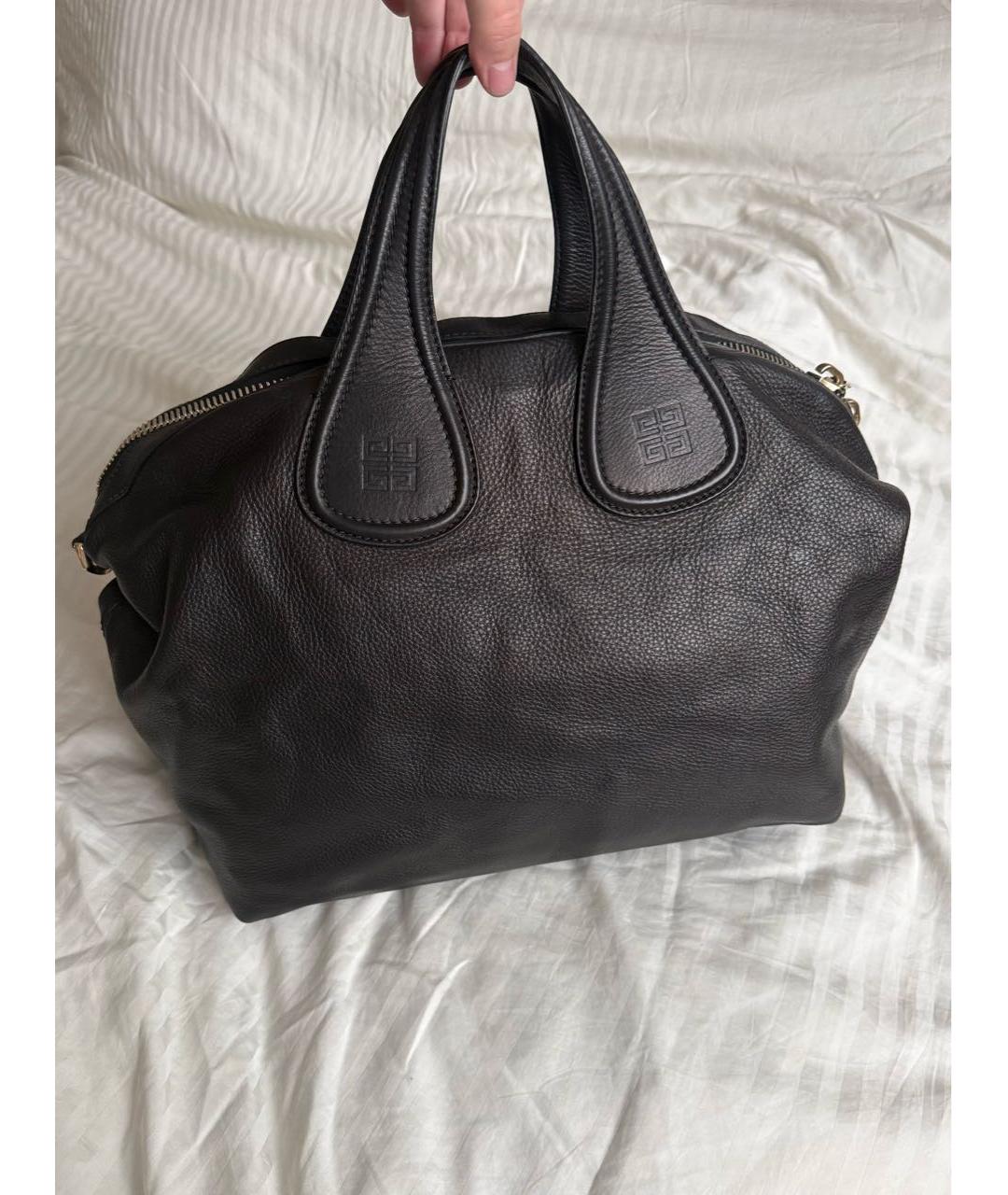 GIVENCHY Черная кожаная сумка с короткими ручками, фото 2