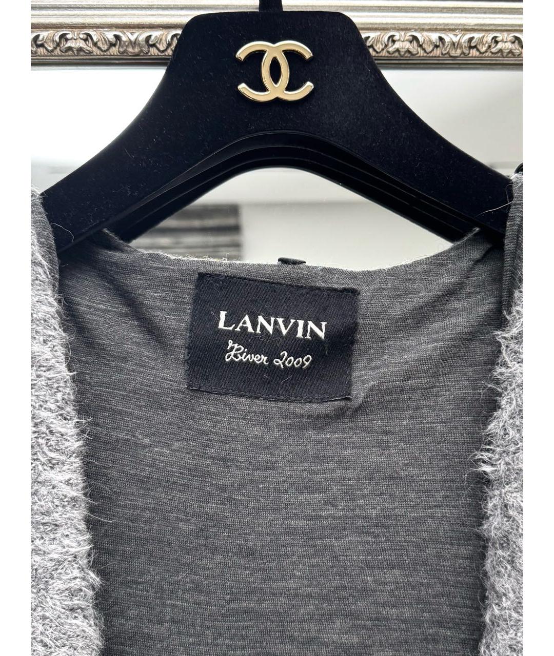 LANVIN Серое шерстяное пальто, фото 3