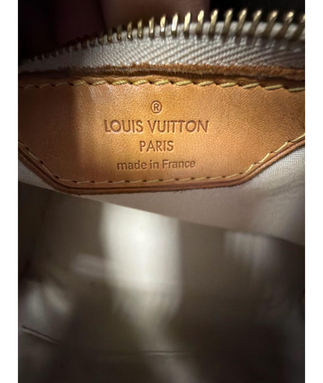 LOUIS VUITTON Желтая сумка тоут из лакированной кожи, фото 5