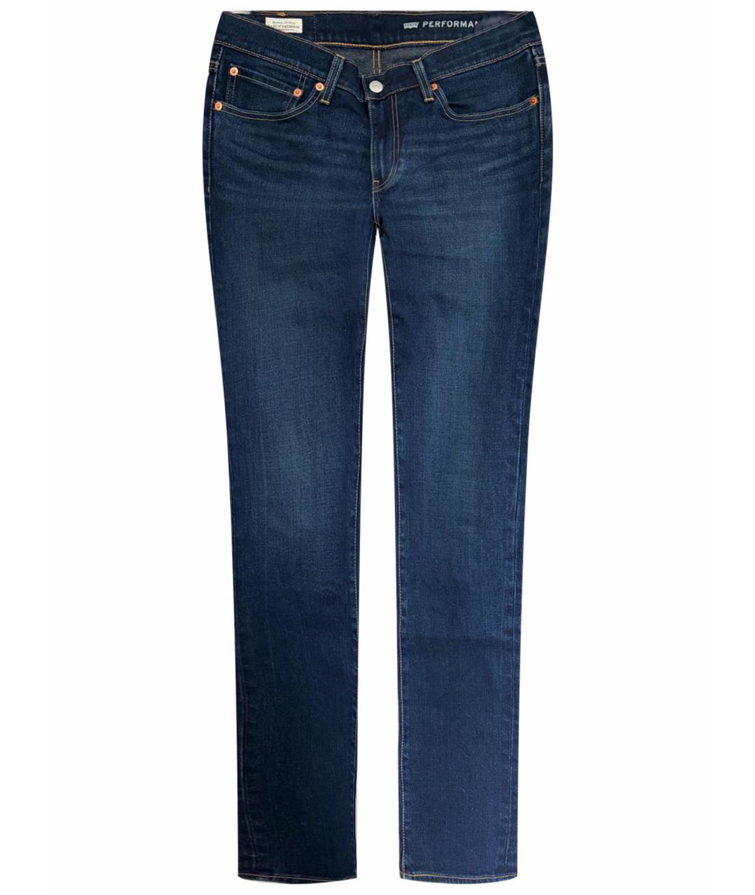 LEVI'S Темно-синие хлопковые прямые джинсы, фото 1