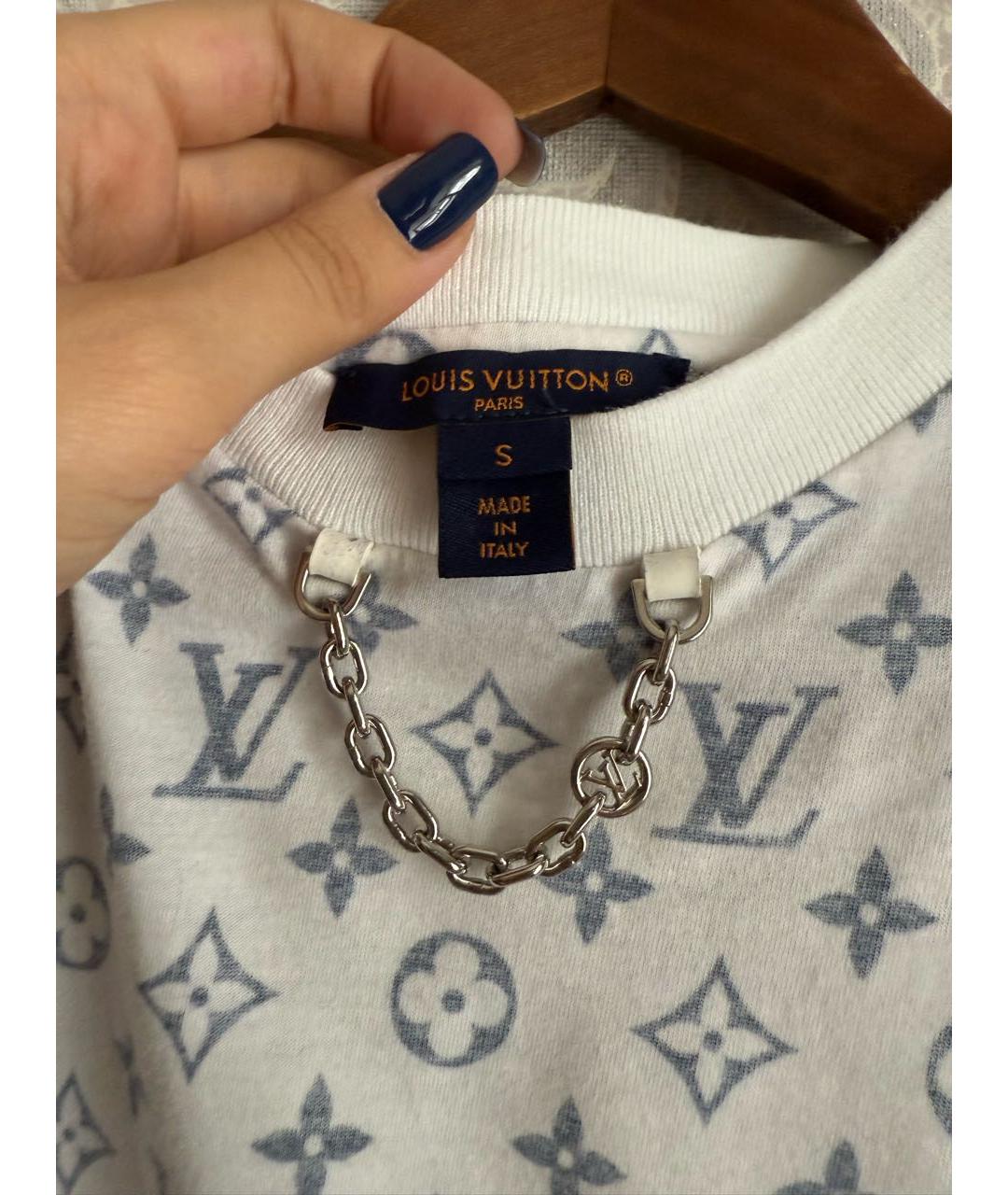 LOUIS VUITTON Белая хлопковая футболка, фото 3