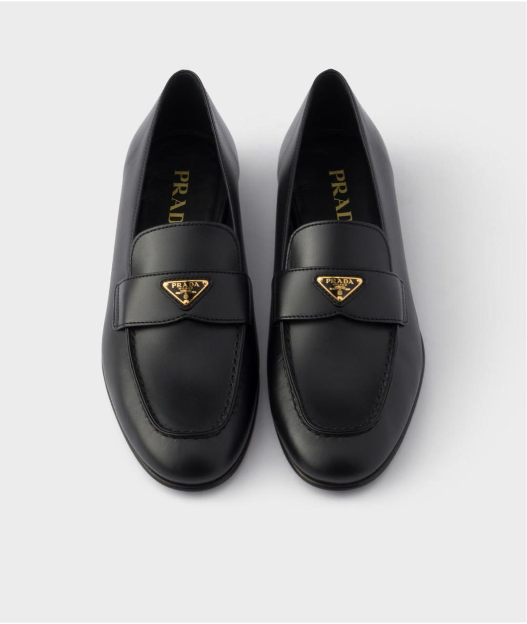 PRADA Черные кожаные лоферы, фото 4