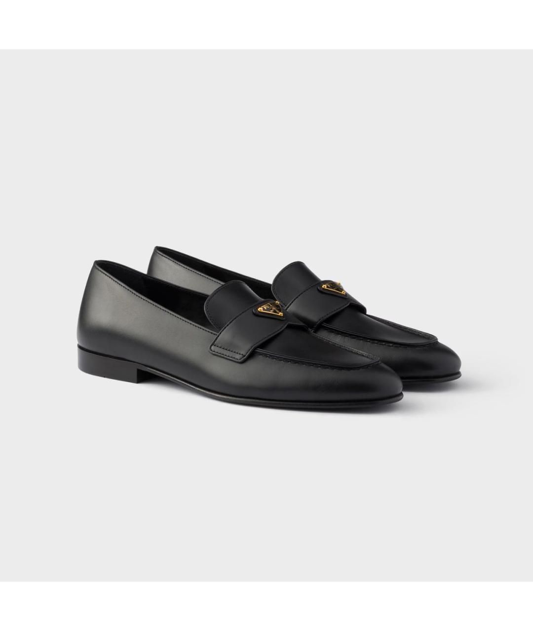 PRADA Черные кожаные лоферы, фото 2