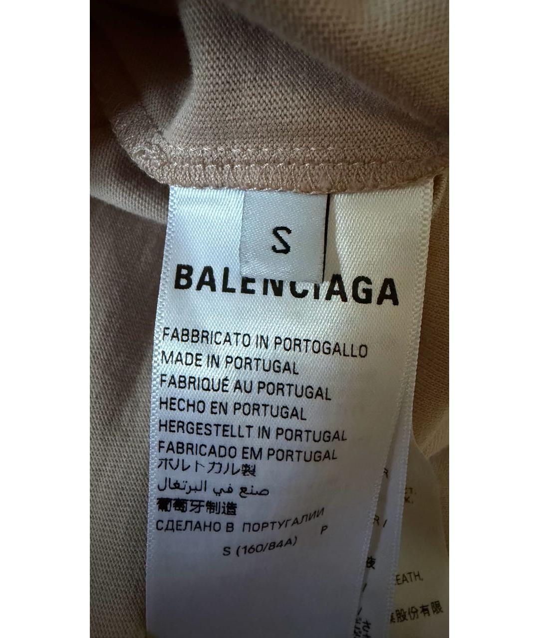 BALENCIAGA Розовая хлопковая футболка, фото 5