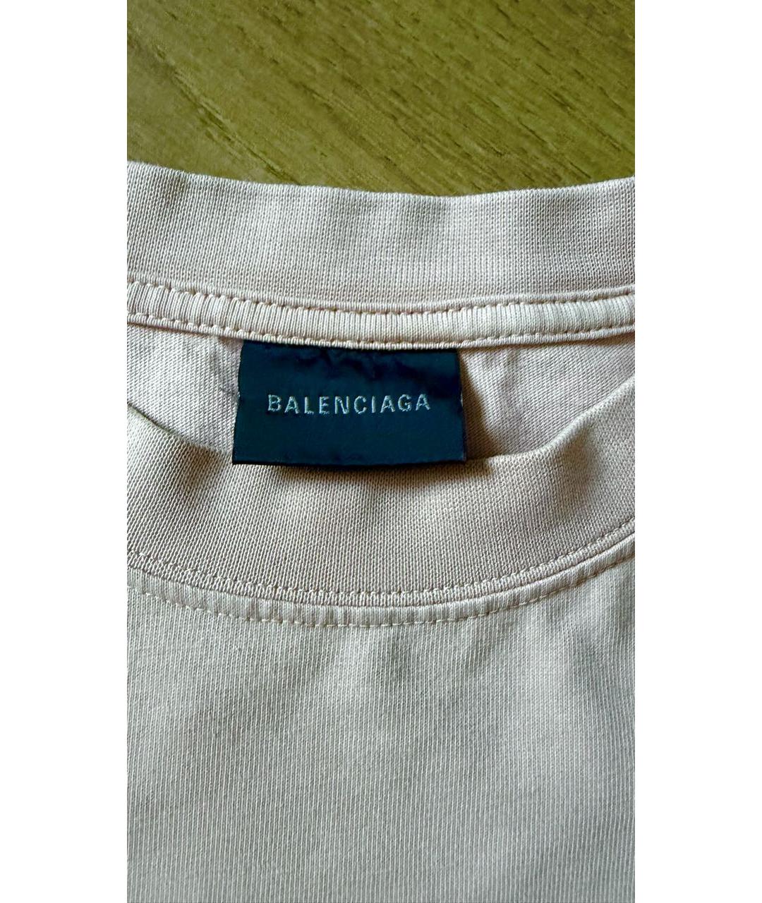 BALENCIAGA Розовая хлопковая футболка, фото 7