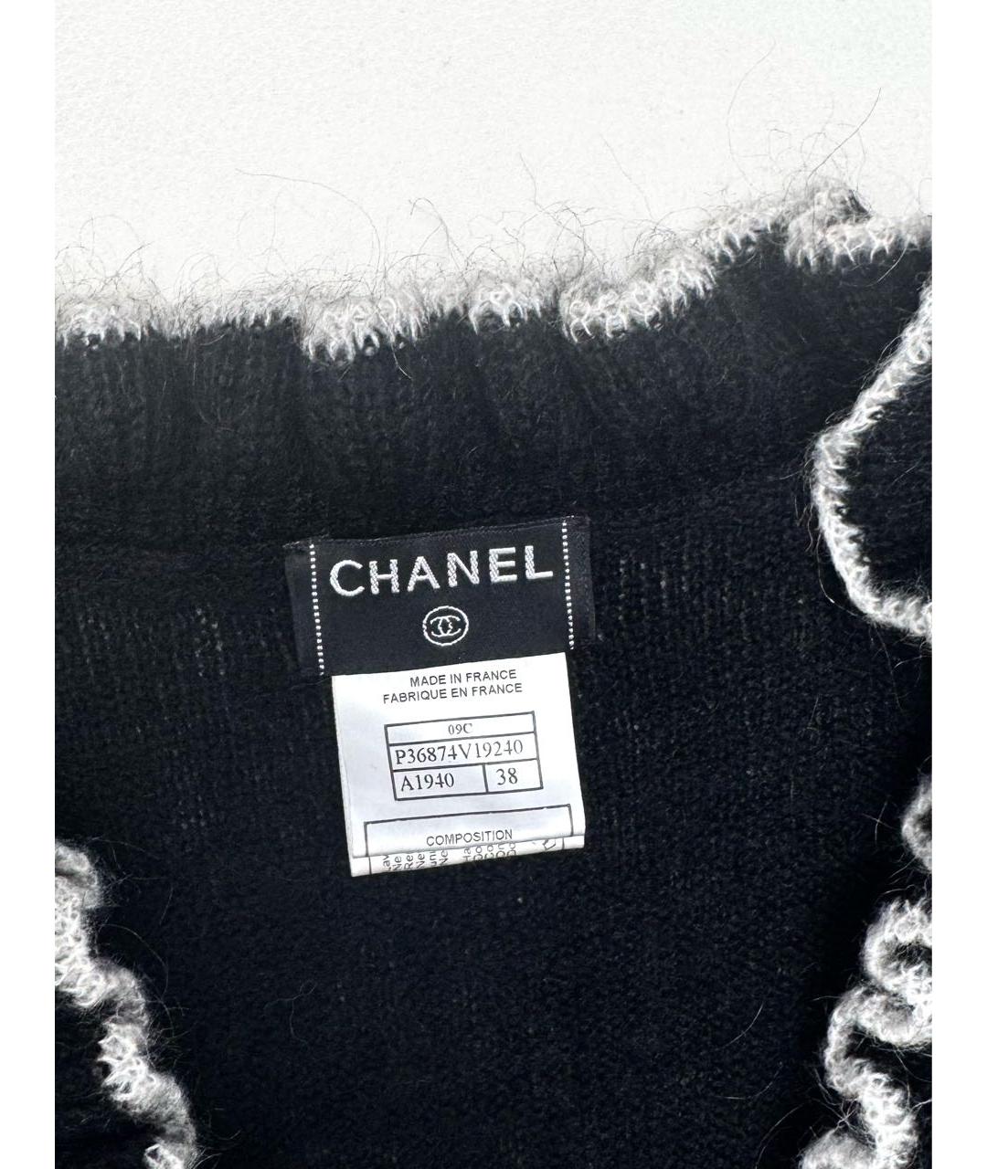 CHANEL Черное шерстяное повседневное платье, фото 3