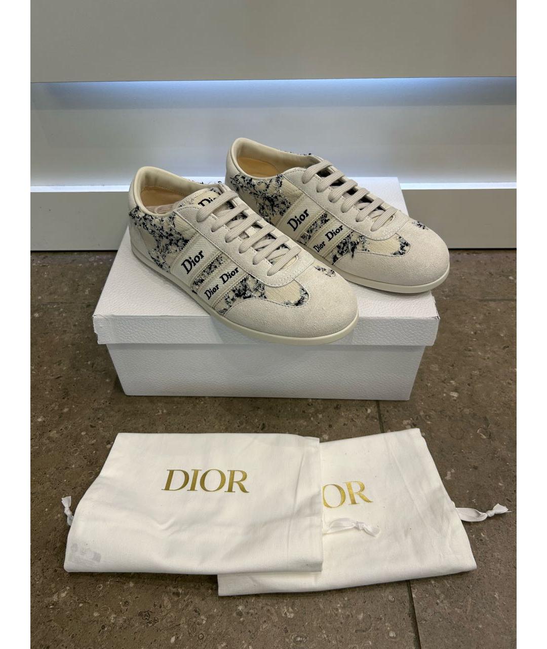 CHRISTIAN DIOR Бежевые замшевые кроссовки, фото 5