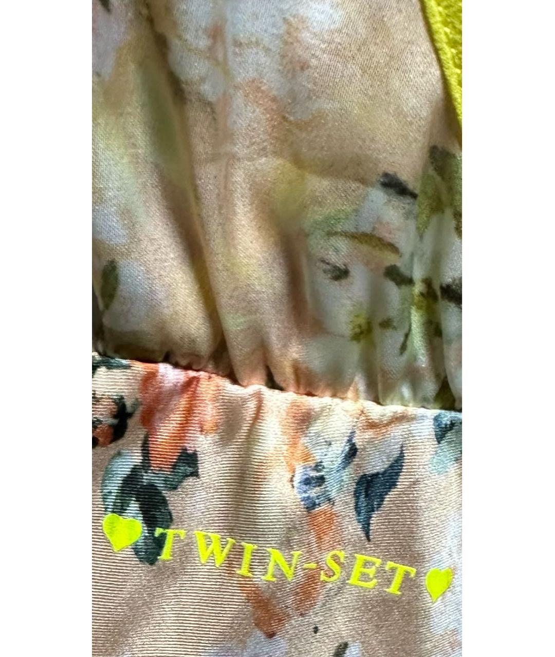 TWIN-SET Мульти полиэстеровое повседневное платье, фото 4