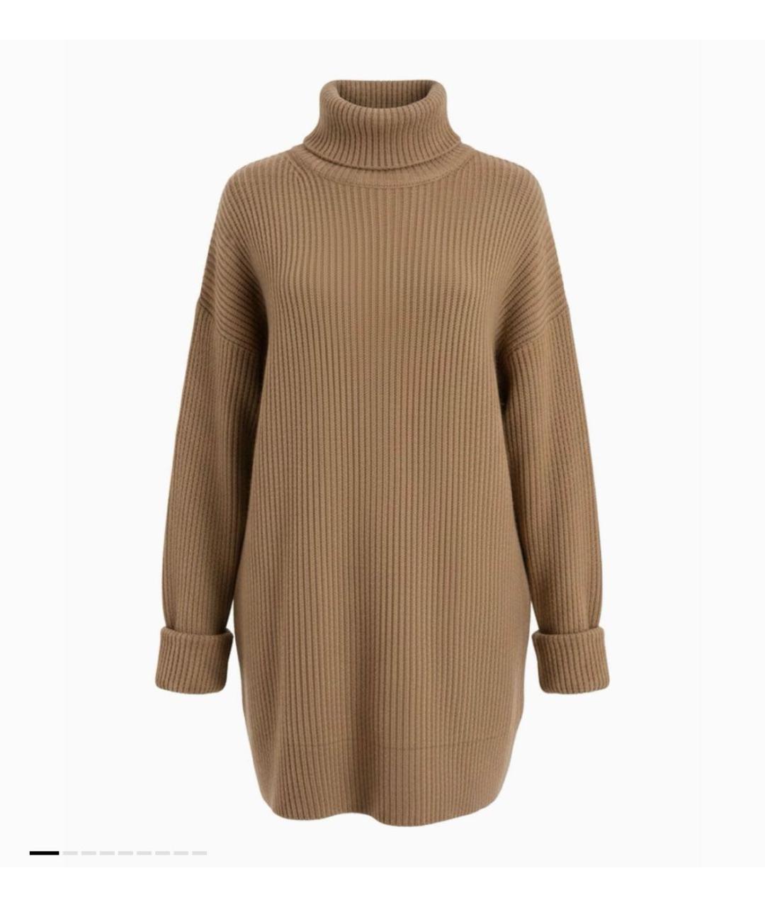 MAX MARA Бежевый шерстяной джемпер / свитер, фото 9