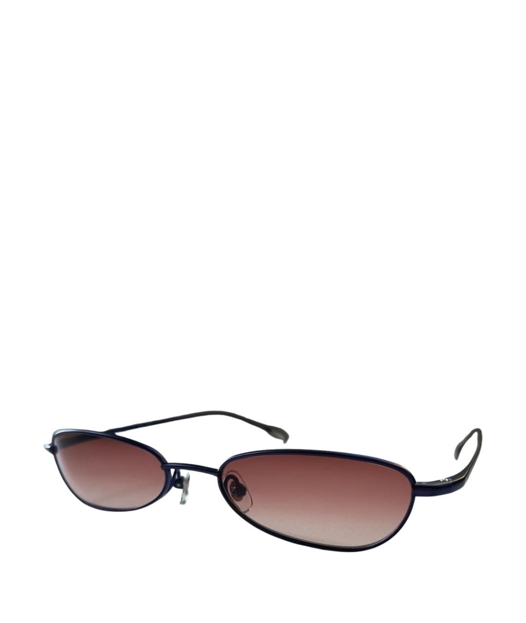 ALEXANDER MCQUEEN Фиолетовые металлические солнцезащитные очки, фото 1