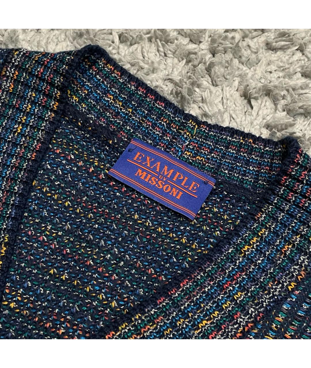 MISSONI Темно-синяя хлопковая жилетка, фото 4