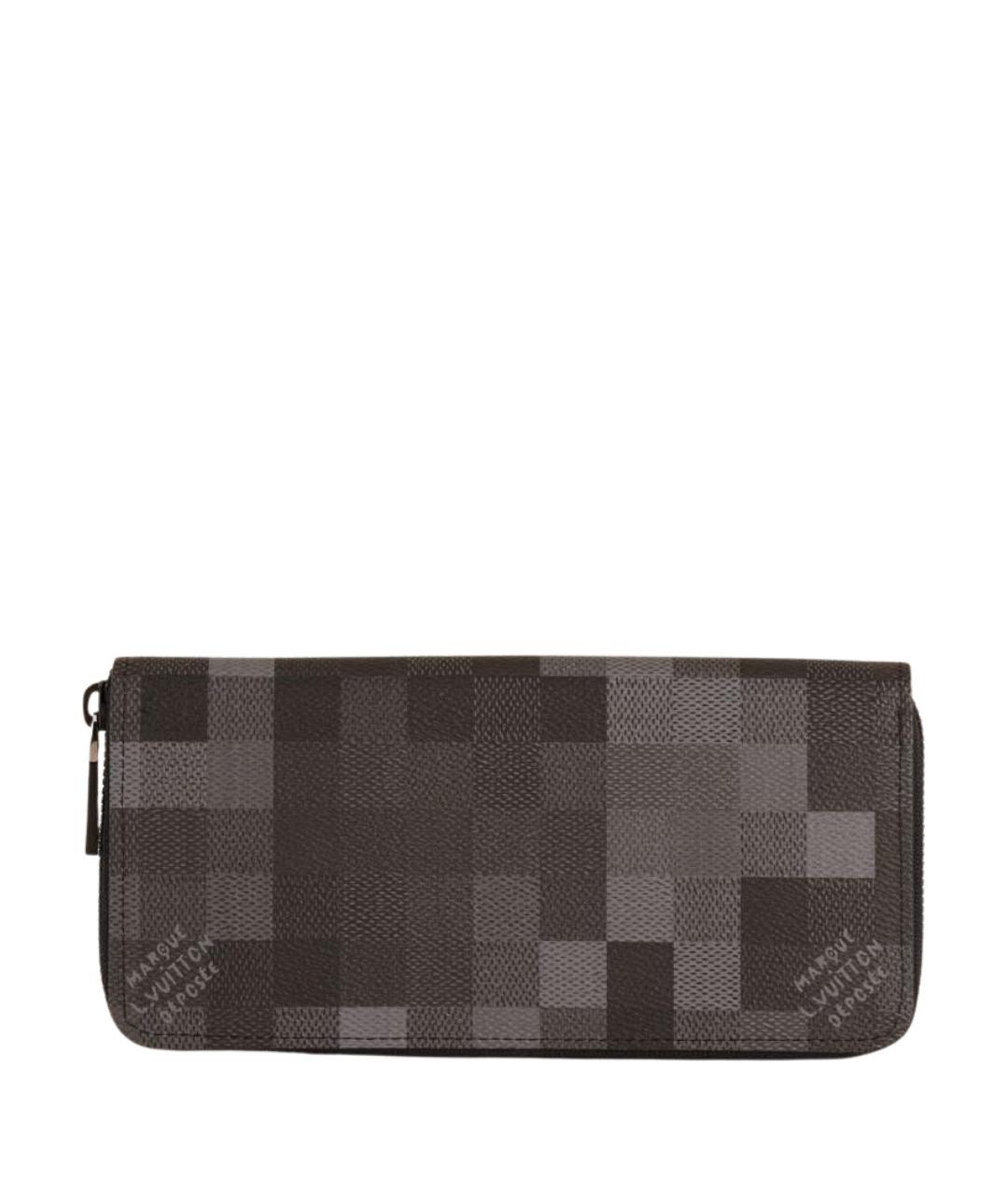 LOUIS VUITTON Черный кожаный кошелек, фото 1