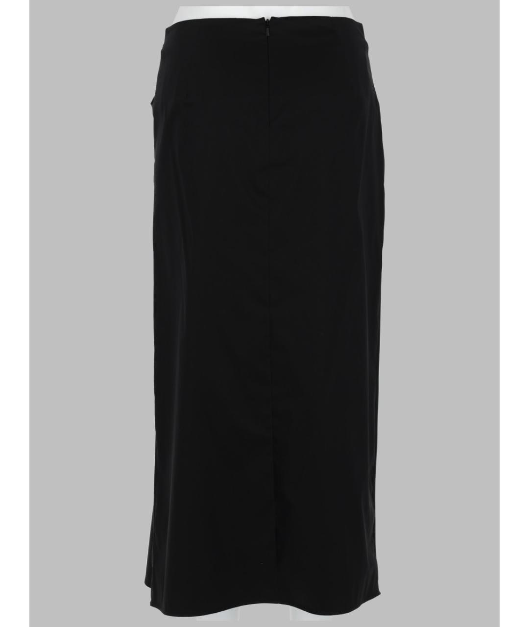 MAX MARA Черная хлопковая юбка миди, фото 2