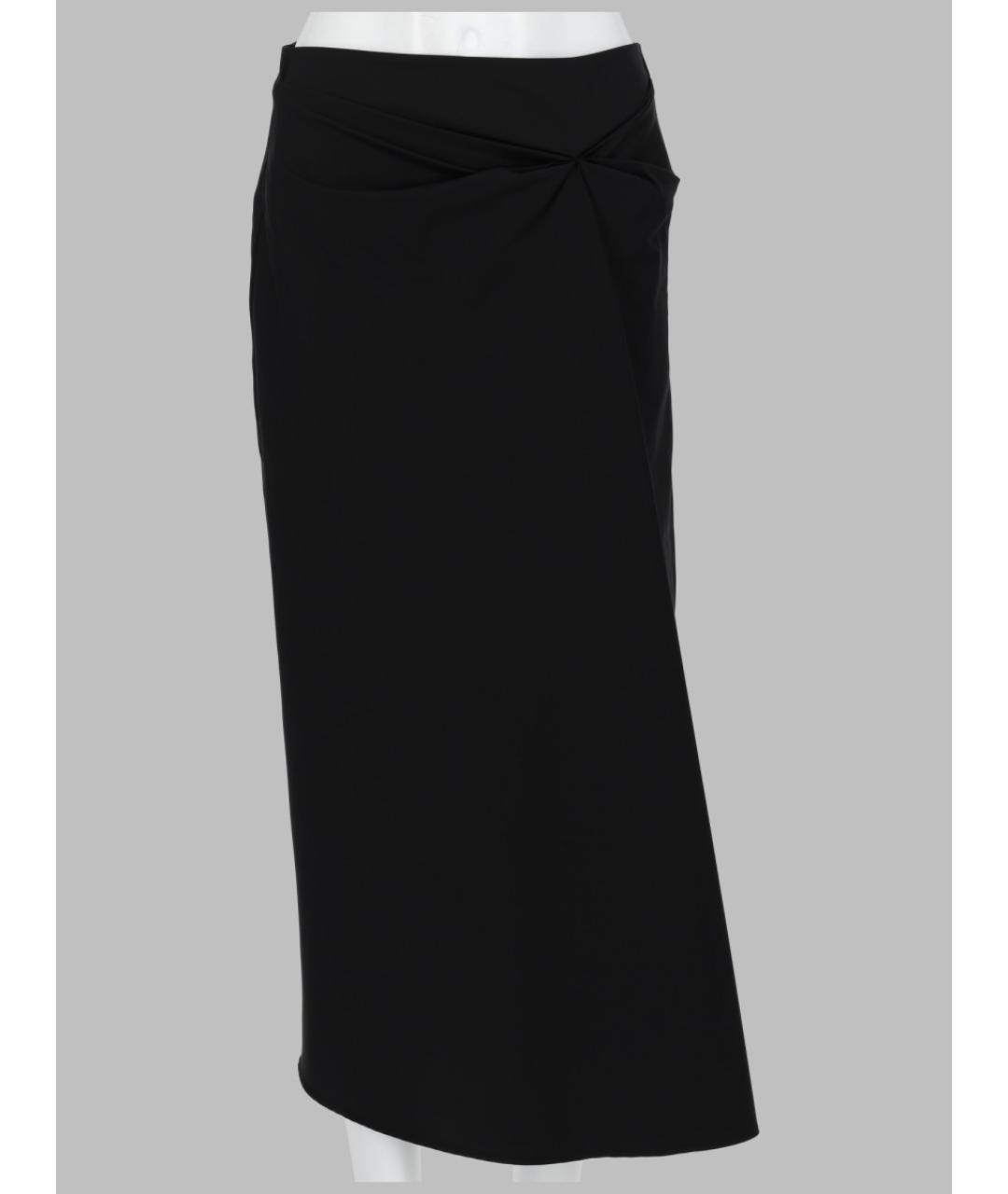 MAX MARA Черная хлопковая юбка миди, фото 3