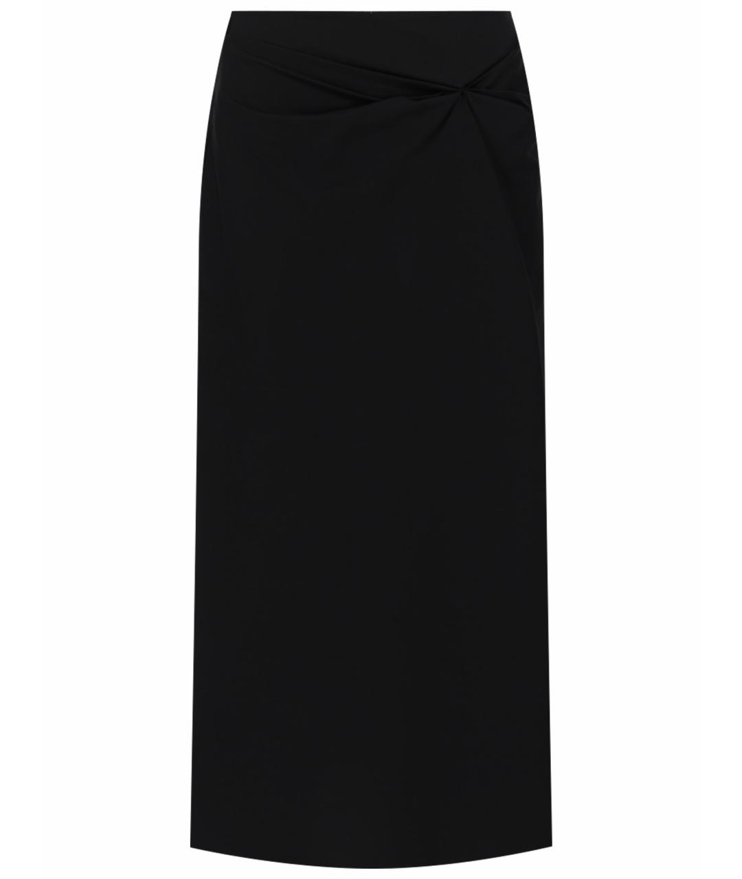 MAX MARA Черная хлопковая юбка миди, фото 1