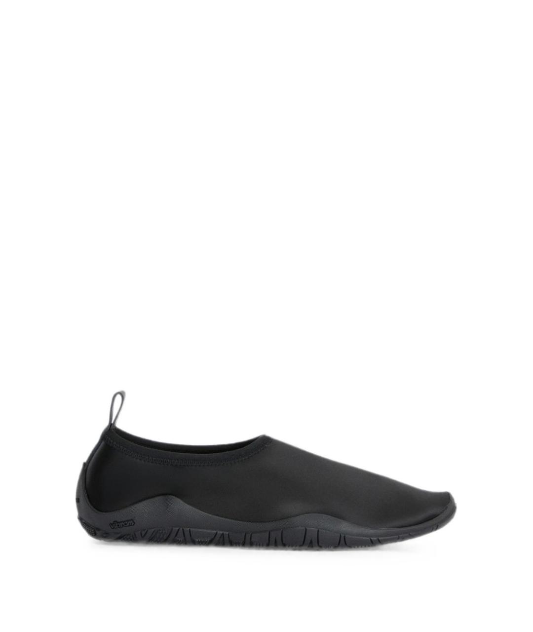JIL SANDER Черные кожаные кроссовки, фото 1