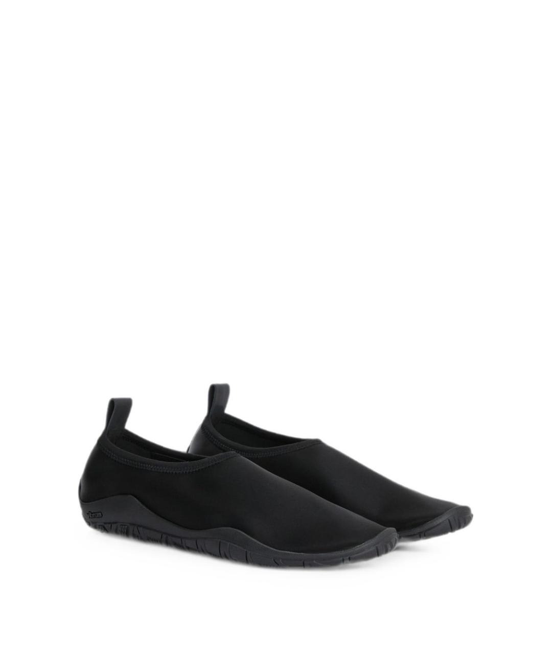 JIL SANDER Черные кожаные кроссовки, фото 2