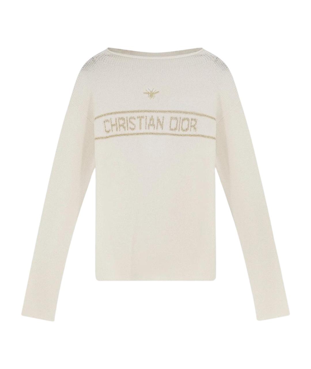 CHRISTIAN DIOR Белый кашемировый джемпер / свитер, фото 1